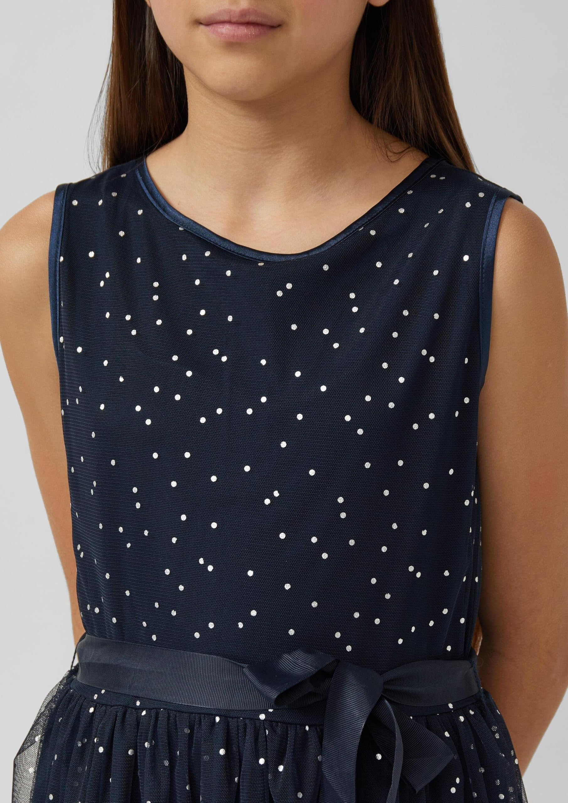 s.Oliver RED LABEL Punktekleid Bindegürtel navy 134