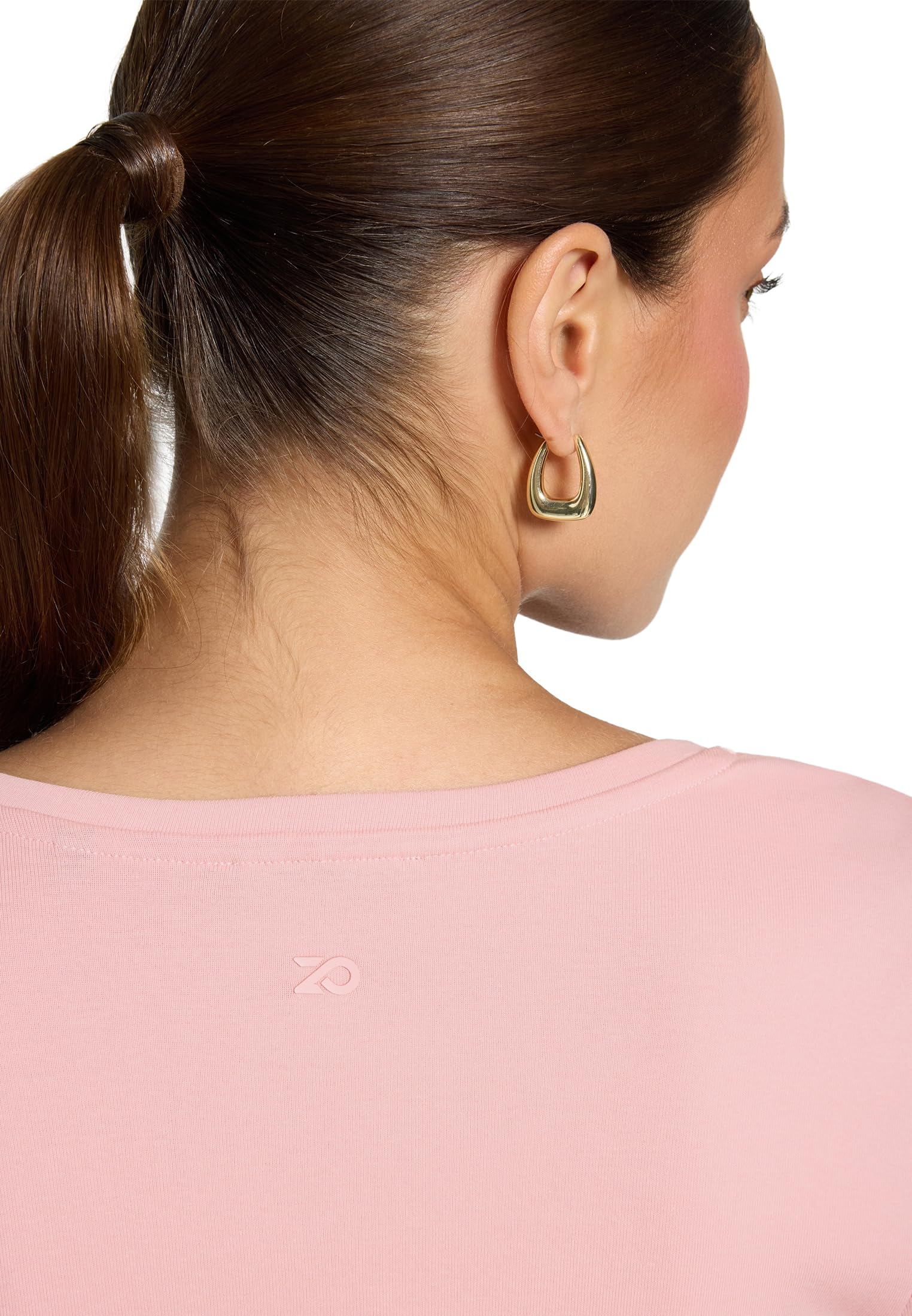 zero Basic Shirt mit V-Ausschnitt Shirt 38 Baumwolle