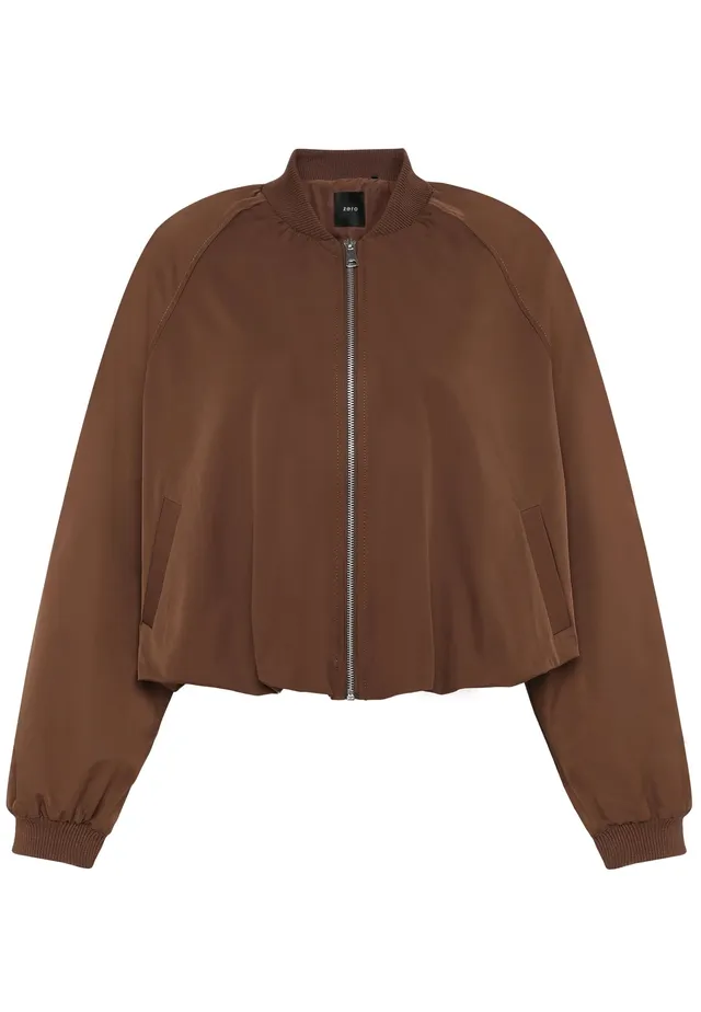 zero Bomberjacke mit Reißverschluss Gr.40 Downtown Brown