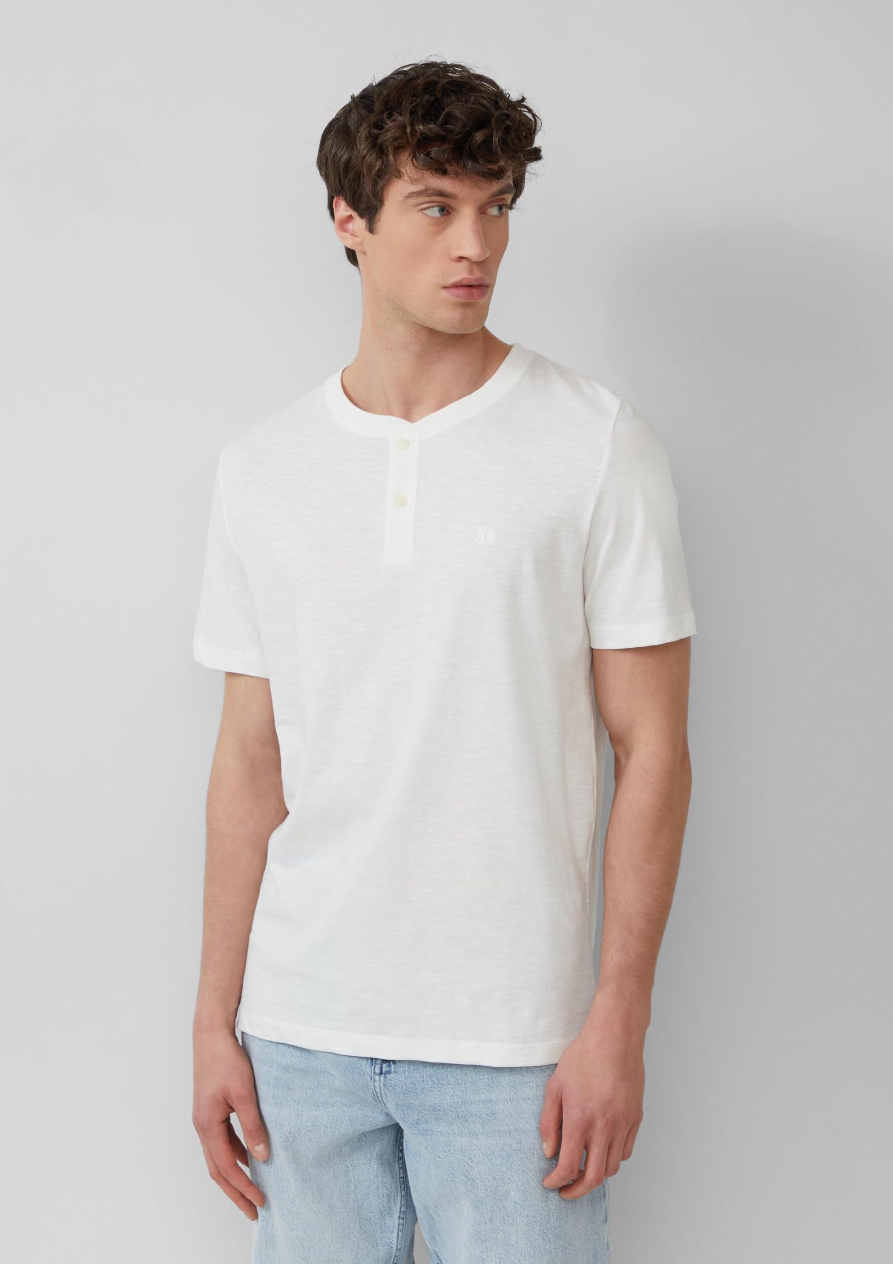 s.Oliver Henley-Shirt Flammgarn Knopfleiste