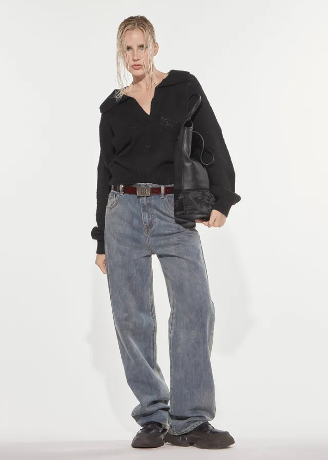 Denny Rose Boy Fit Jeans hellblau Washed