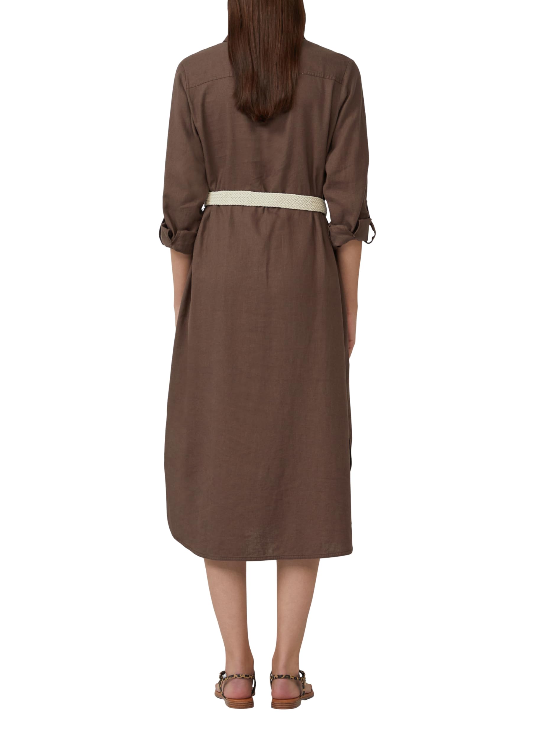 s.Oliver Hemdblusenkleid Relaxed Gürtel natur Kleid