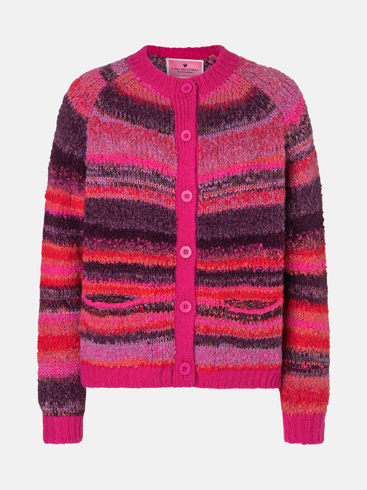 Lieblingsstück AmeliaL Strickjacke pink mit Alpaka