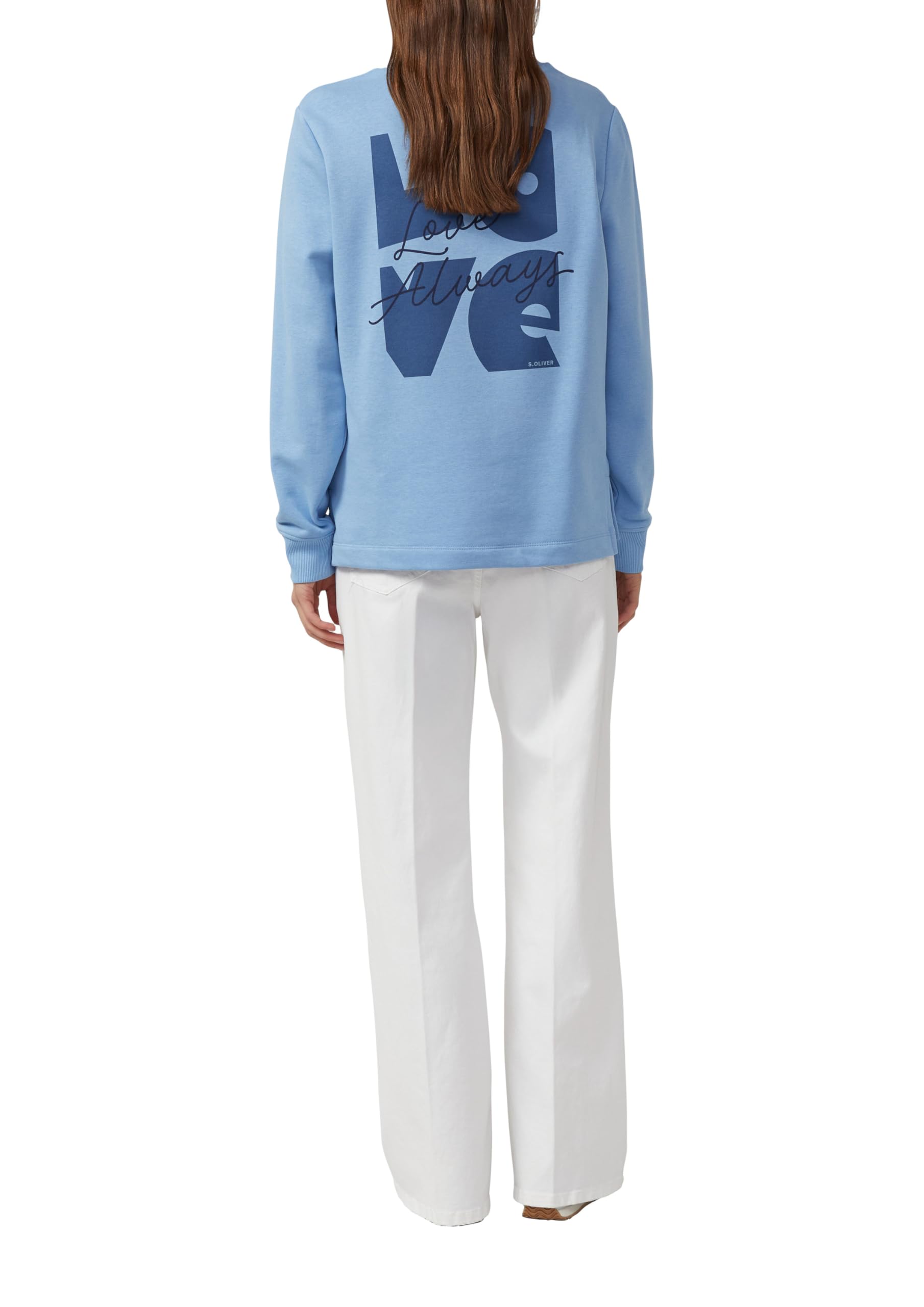 s.Oliver RED LABEL Sweatshirt Relaxed Fit arktisblau Print