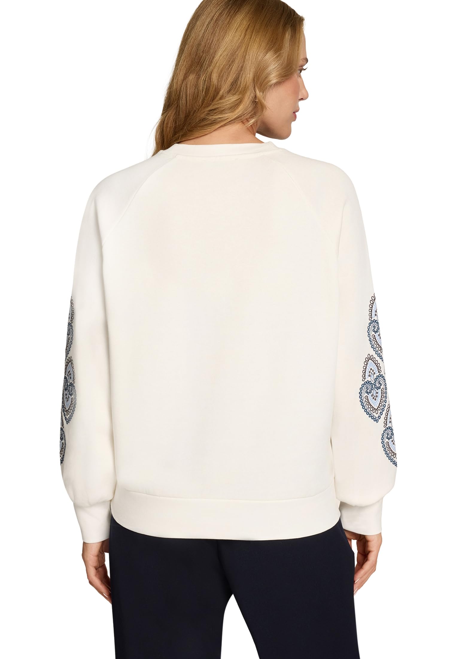 zero Sweatshirt mit Aufdruck Gr. 38 CreamBlue lässig