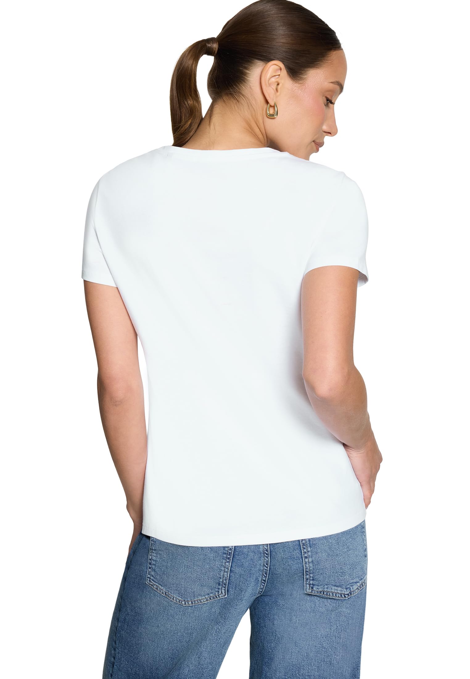 zero Printshirt mit Aufdruck T-Shirt 38 Patch White Rosé bedruckt