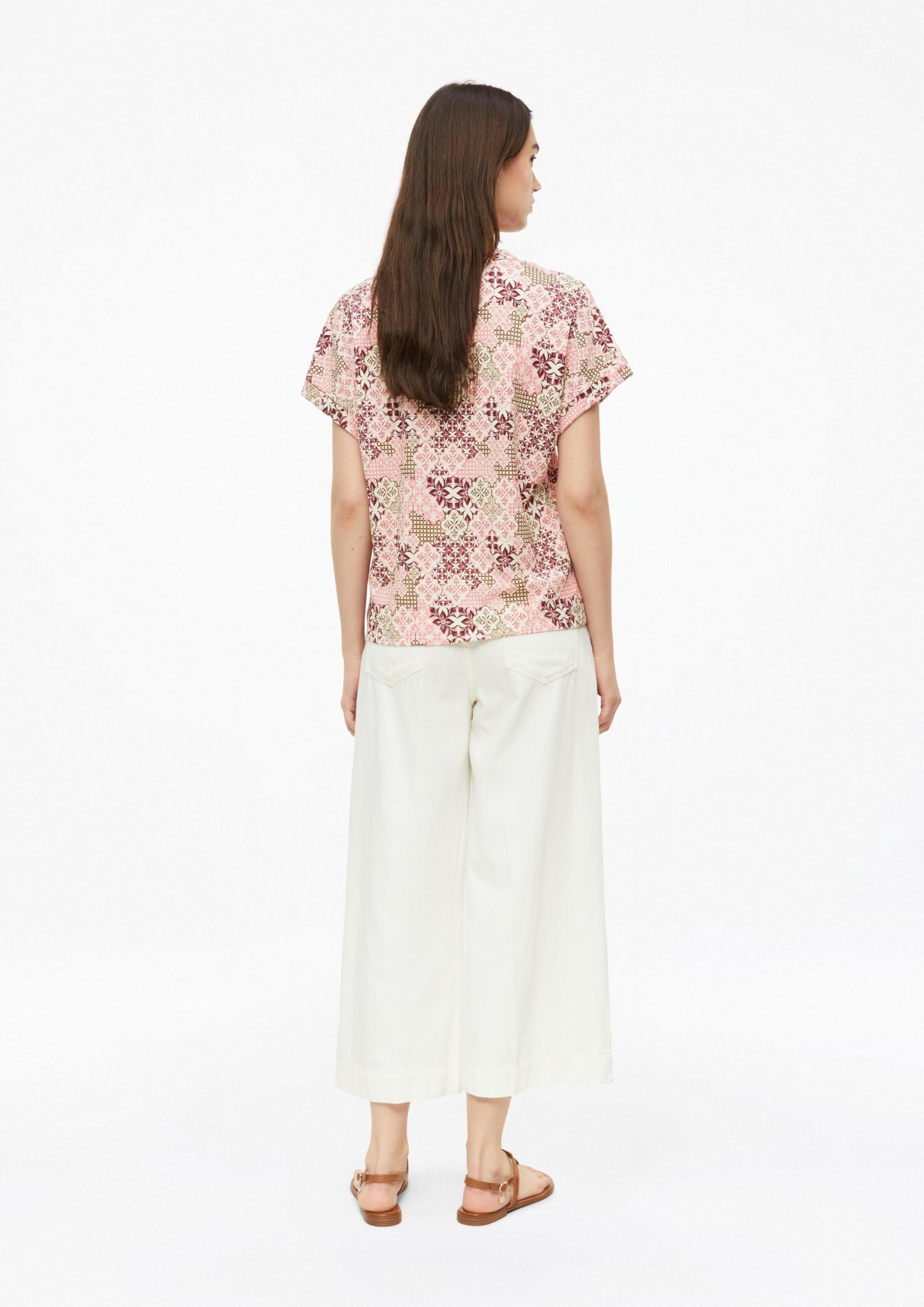 s.Oliver Red Label T-Shirt Relaxed V-Ausschnitt bordeaux