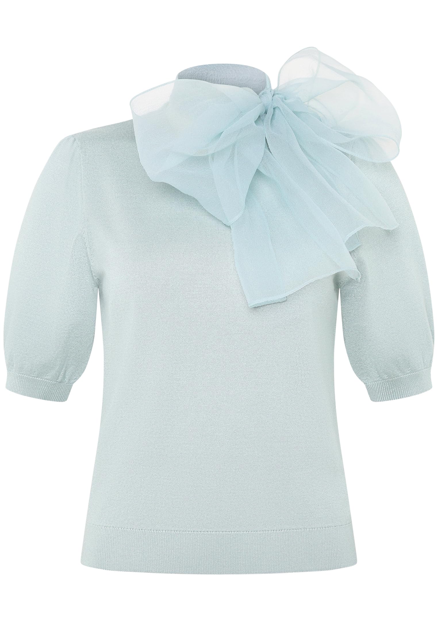 zero Kurzarmpullover mit Schleife Strick