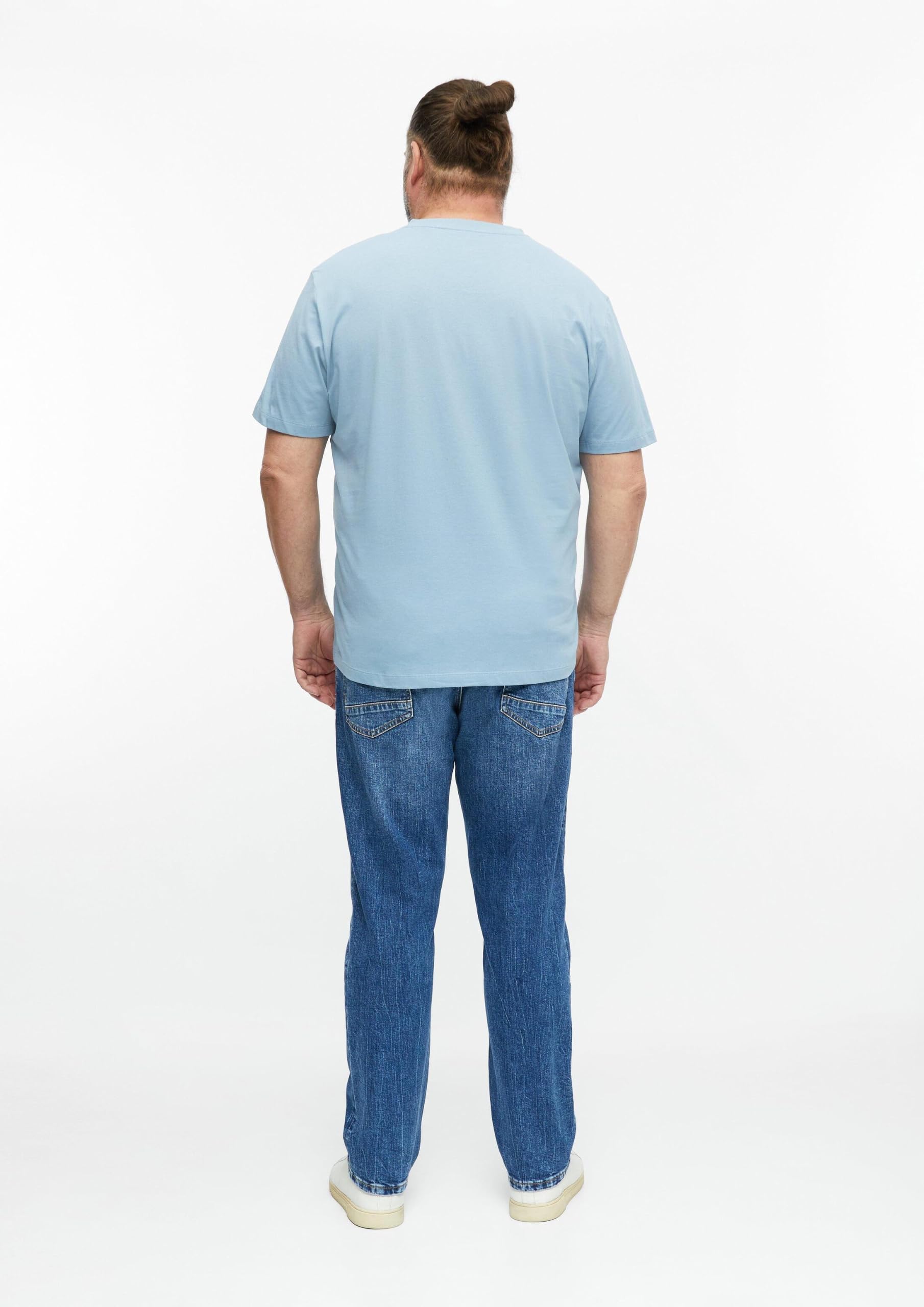 s.Oliver Junior T-Shirt Logo V-Neck Baumwolle Blau