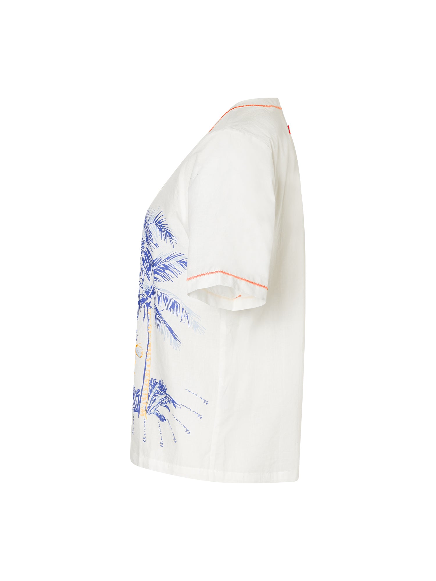 Lieblingsstück LunaL Bluse offwhite mit Palmen-Print