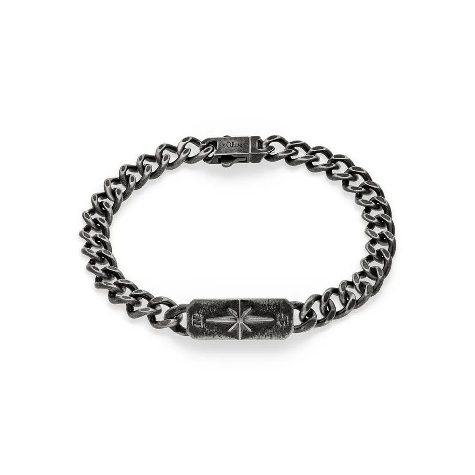 s.Oliver RED LABEL Kompass Schmuckset Kette Armband Ring