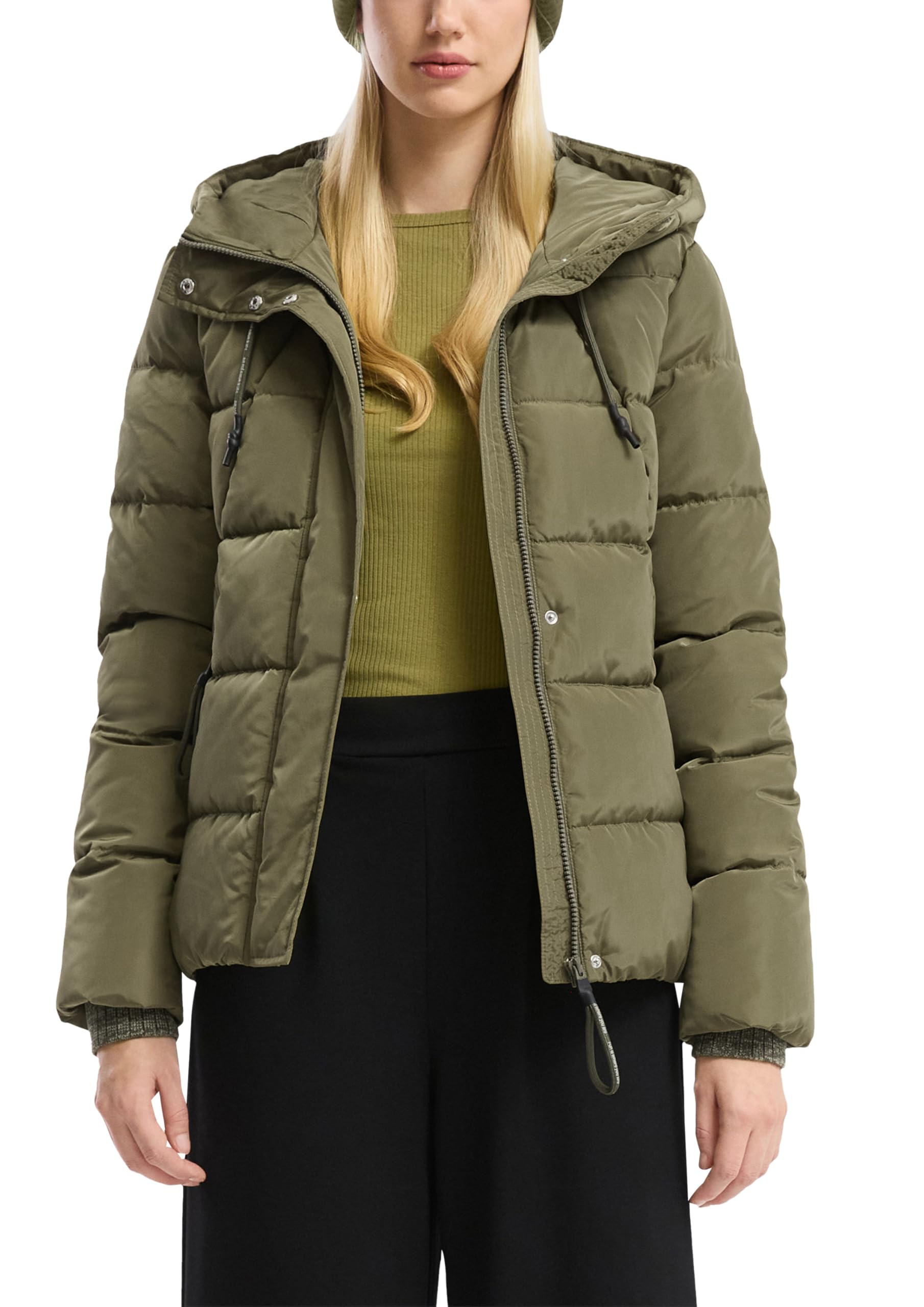 s.Oliver QS Steppjacke wattiert Kapuze M schwarz