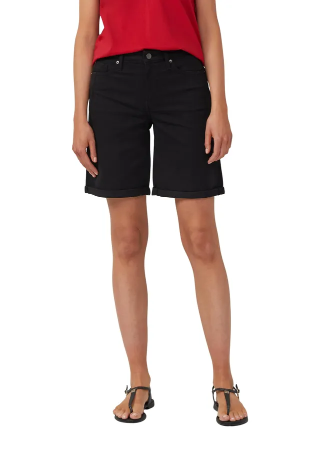 s.Oliver Karolin Mid Rise Jeans-Bermuda Schwarz Gr. 34