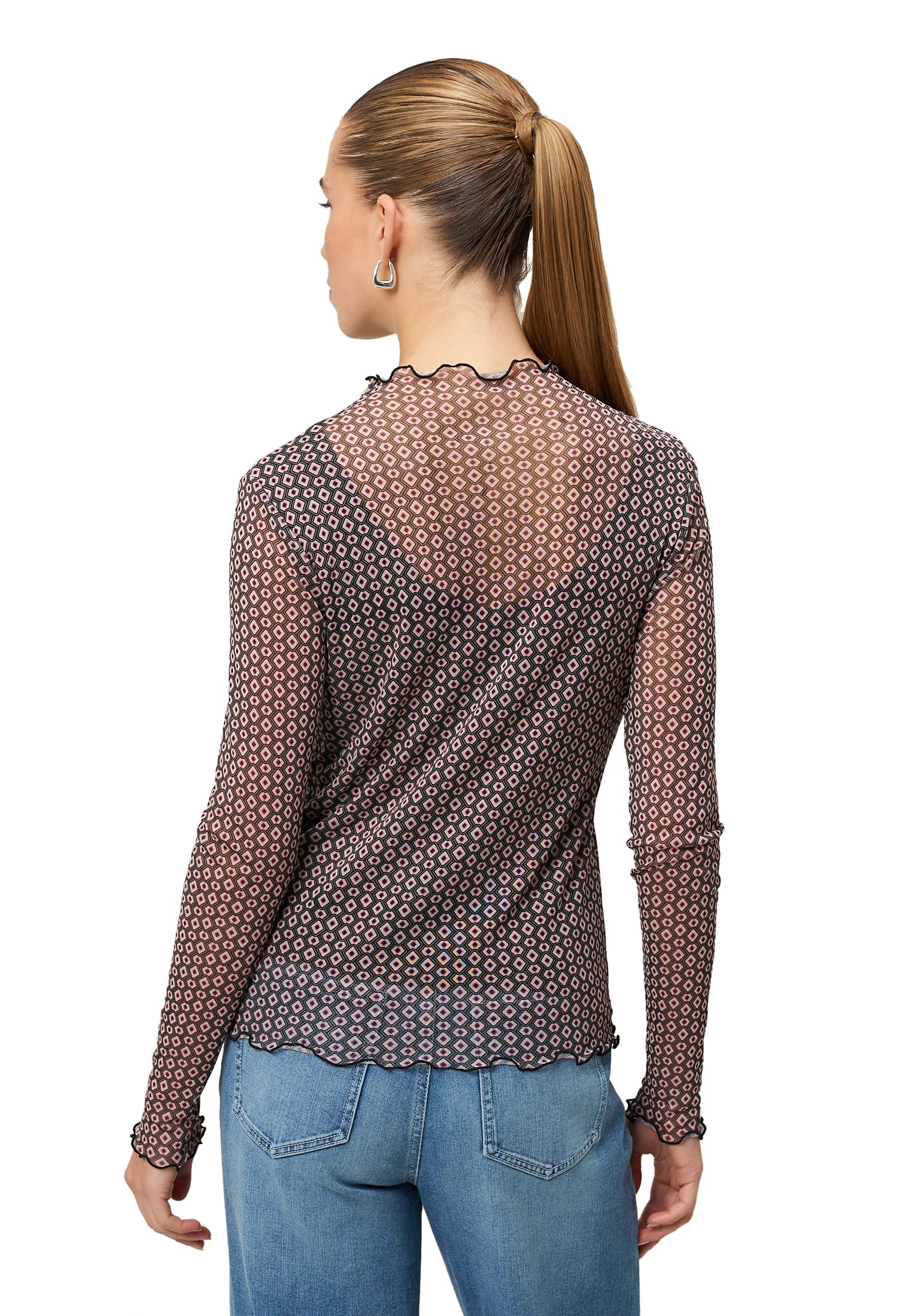 zero Mesh-Shirt Print Damen Gr. 40 grafisch