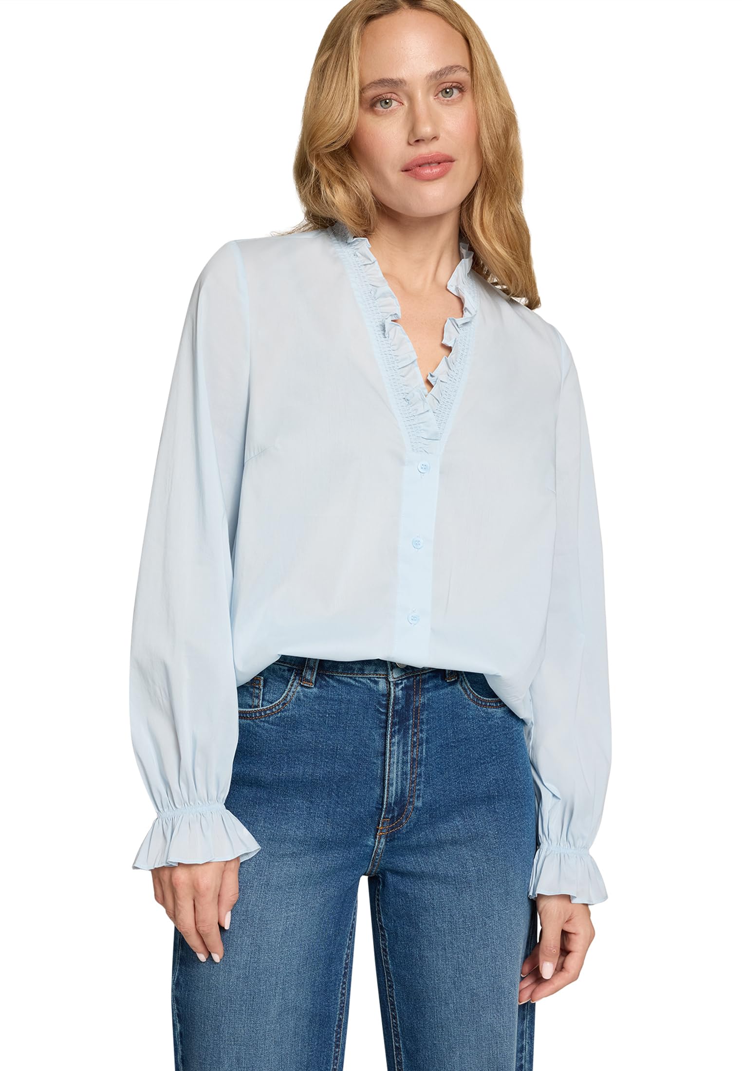zero Bluse mit Rüschen Damen Skyway Gr. 40 feminin