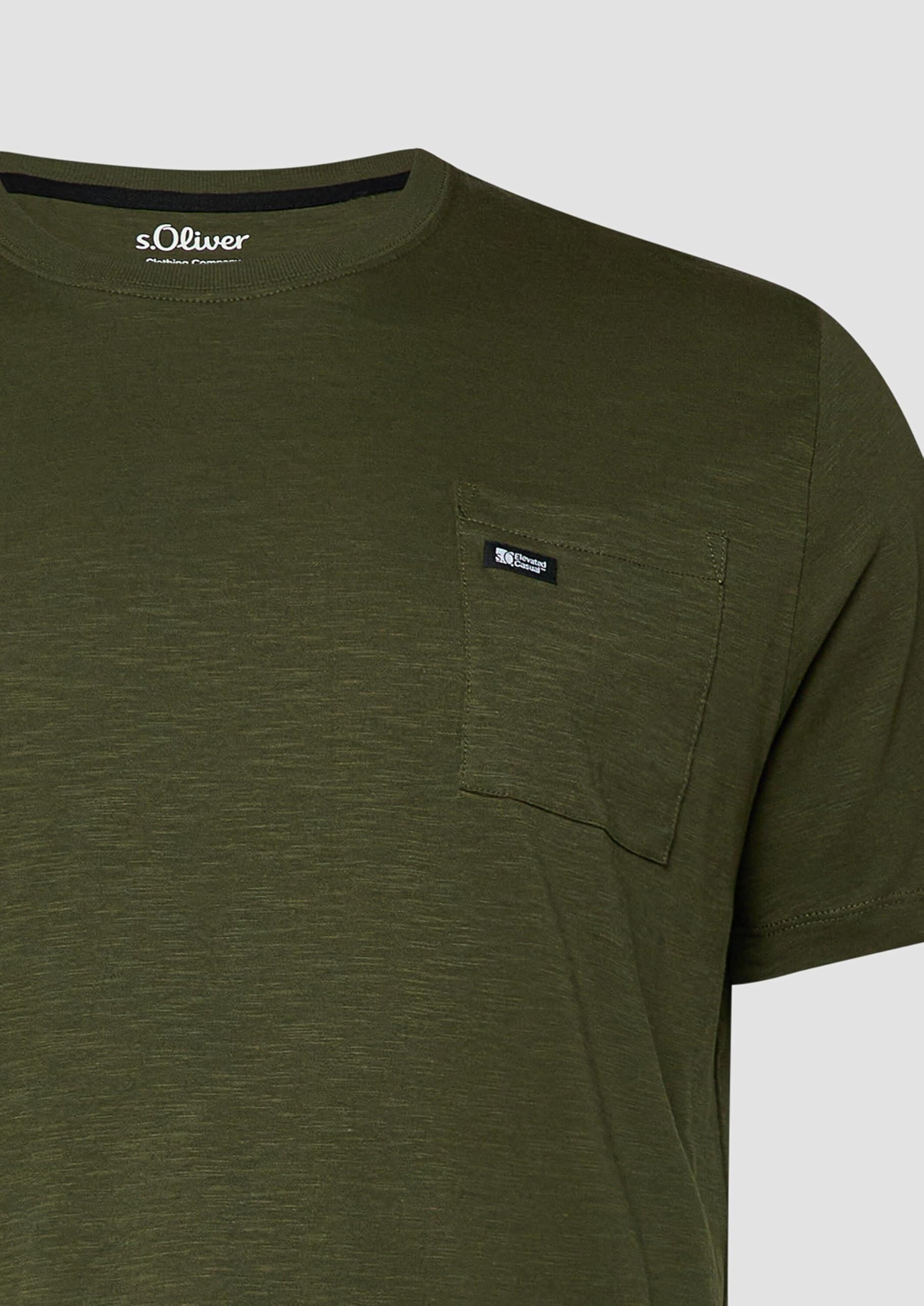 s.Oliver T-Shirt Flammgarn Brusttasche 5XL kurzarm