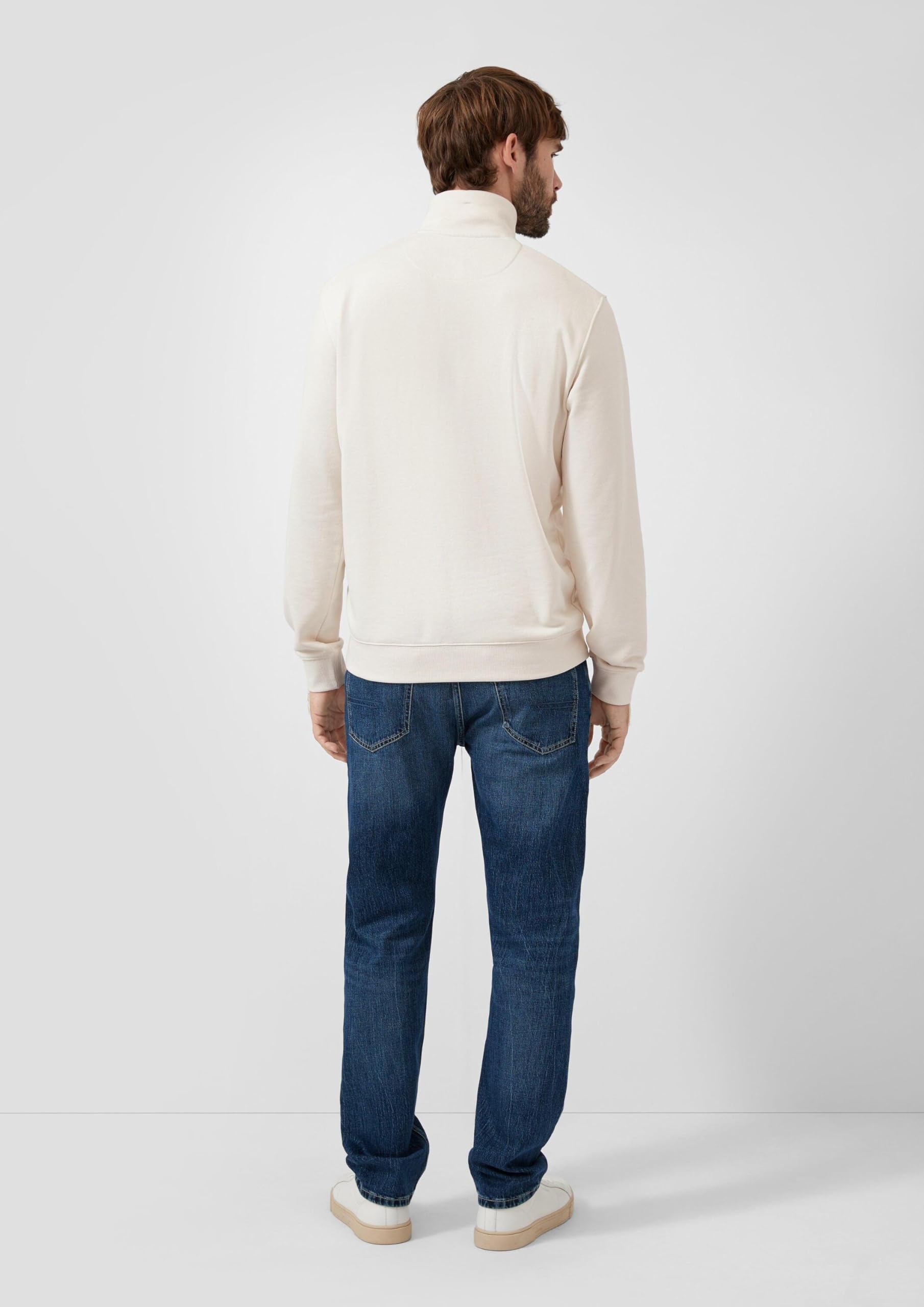 s.Oliver RED LABEL Sweatshirt Stehkragen Eingrifftaschen cognac