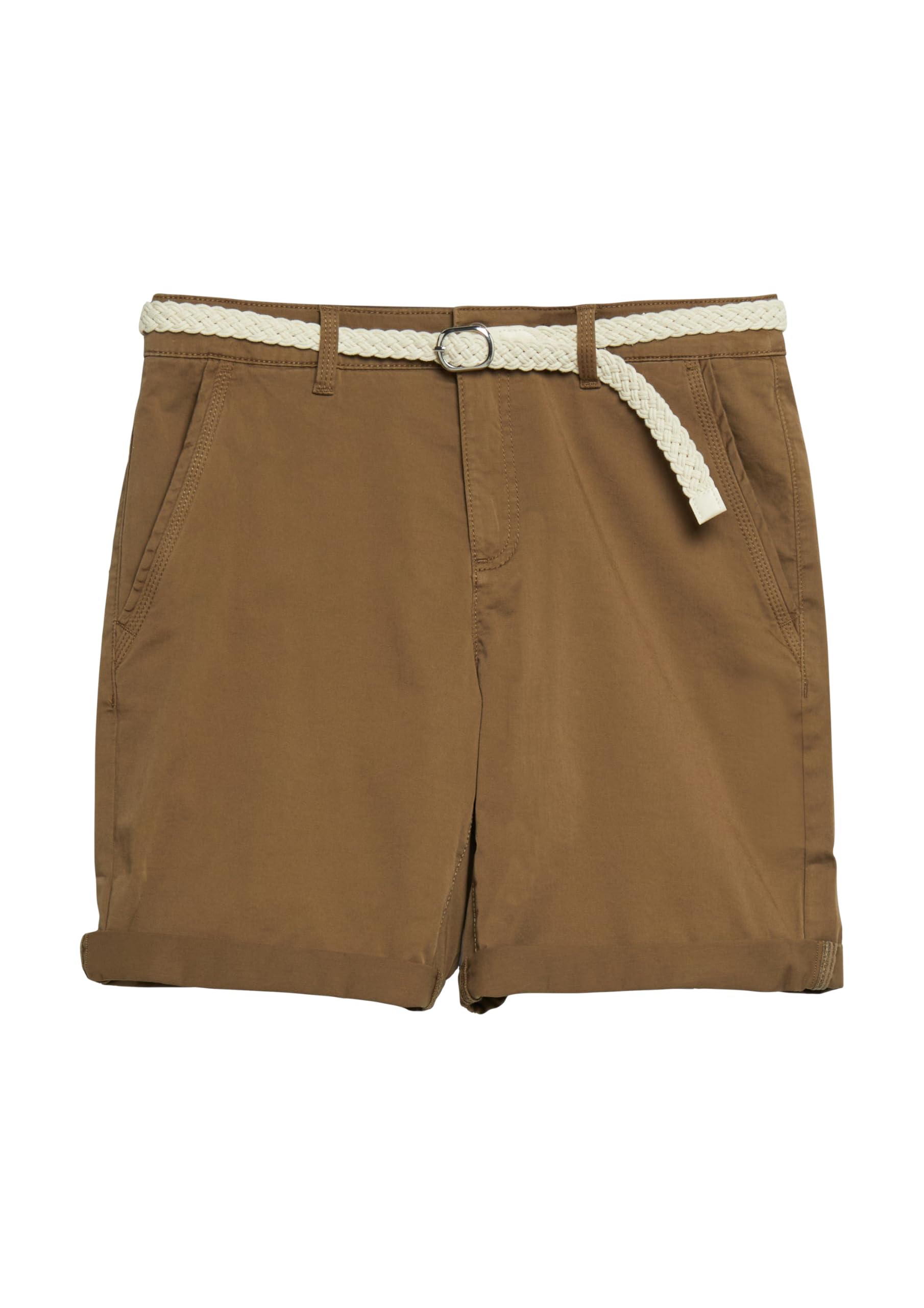 s.Oliver RED Label Bermuda 2179200 mit Gürtel Weiß Baumwolle