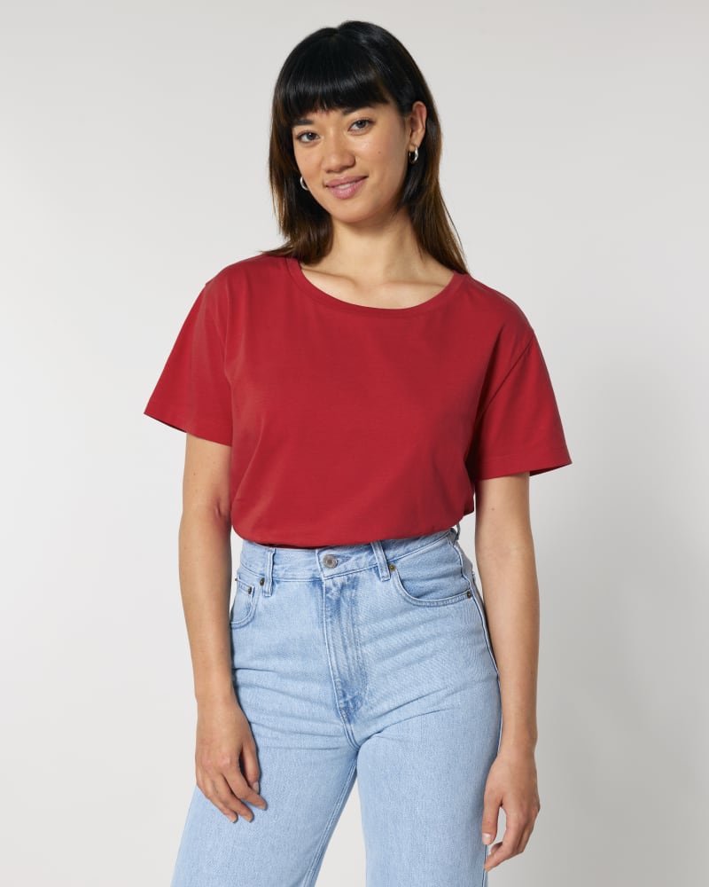 dna merch Femme Fitted T-Shirt Damen schwarz Biobaumwolle