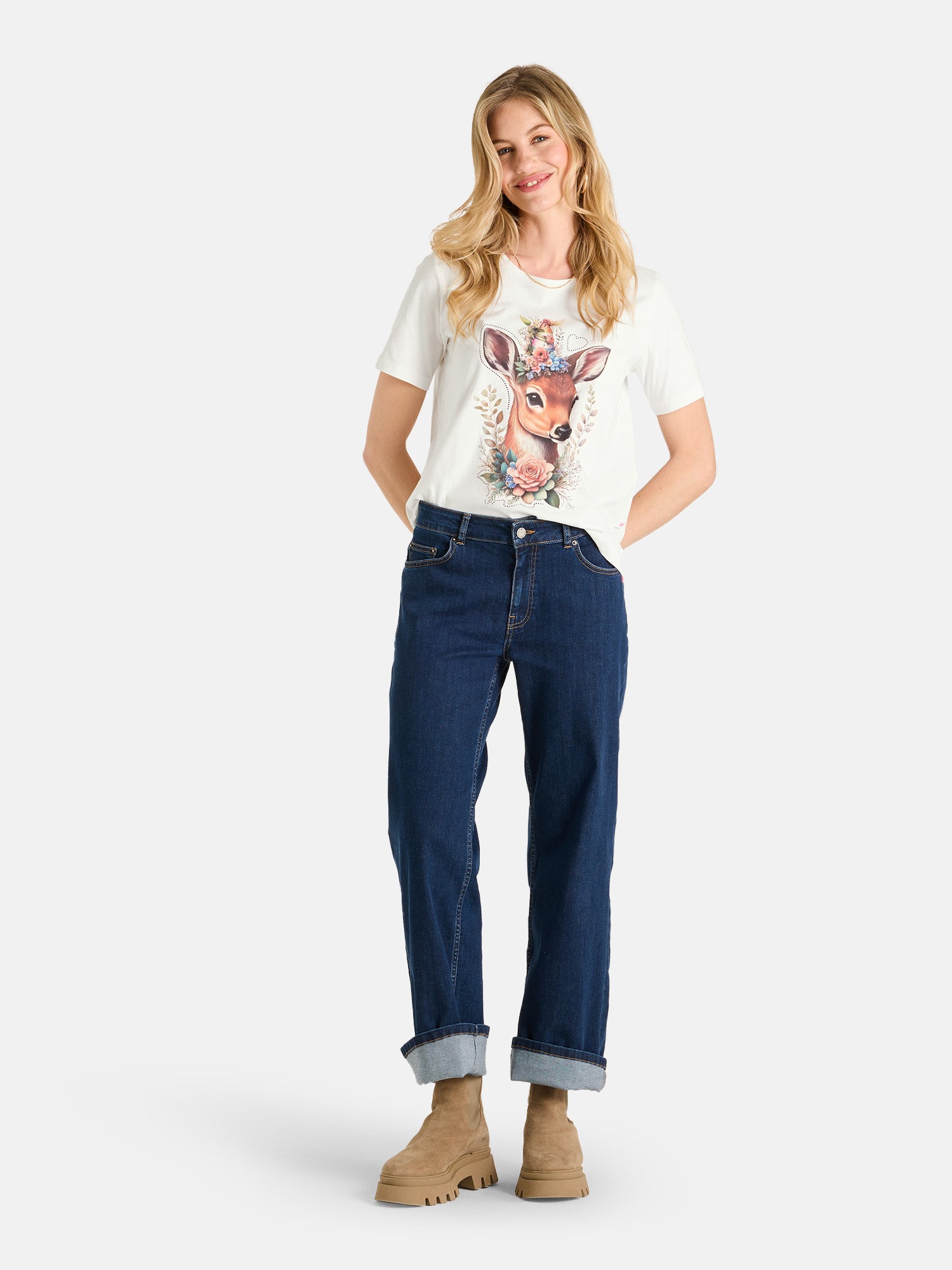 Lieblingsstück LillyL T-Shirt Off White Baumwolle Print