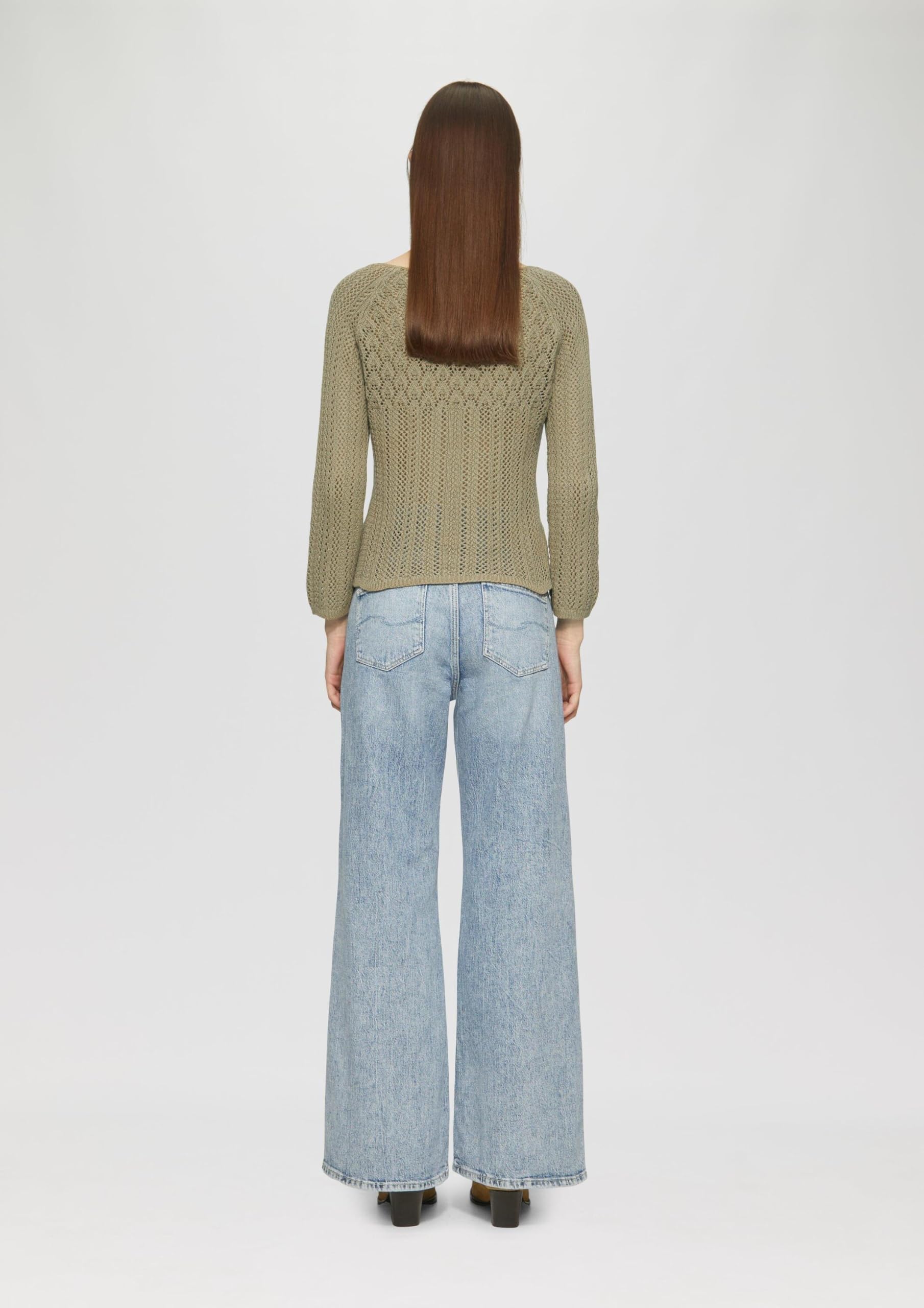 s.Oliver QS Ajour Pullover Strickpullover Lochmuster