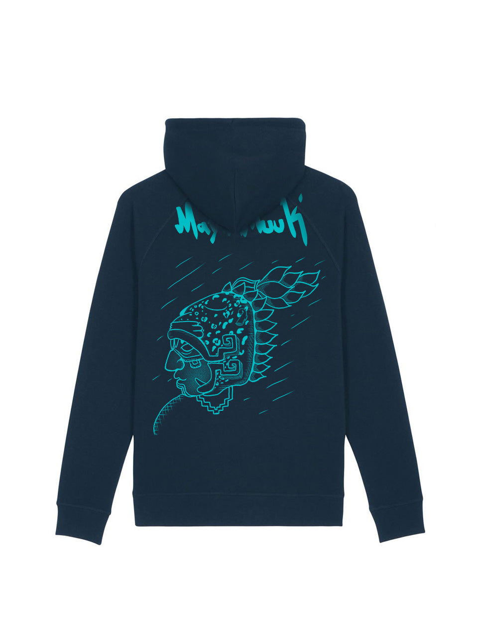 dna merch Maya-Widerstand 1517 Hoodie Schwarz Biobaumwolle