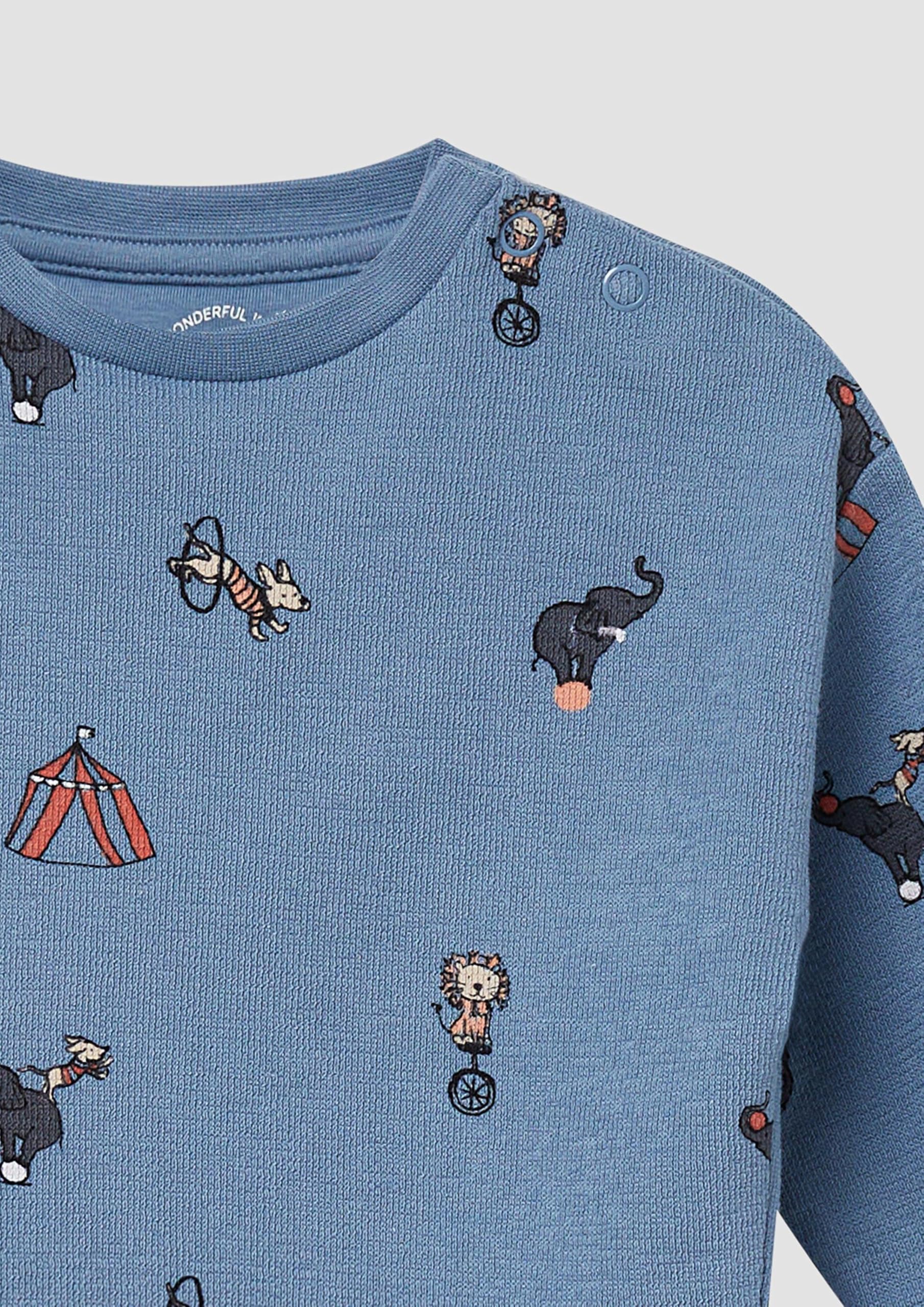 s.Oliver Junior Sweatshirt Strukturjersey Gr. 74 Print