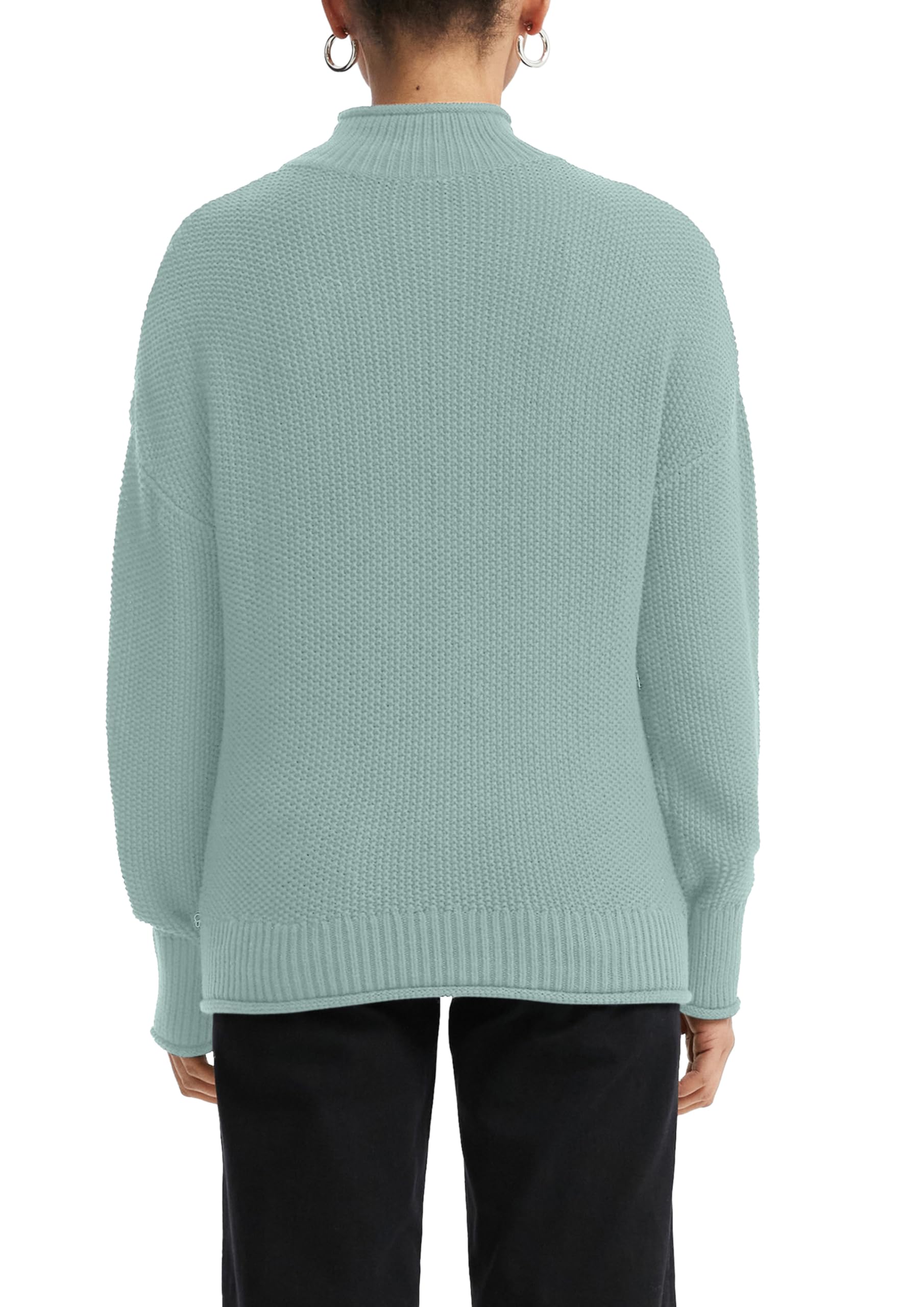 s.Oliver QS Strickpullover Stehkragen Mehrfarbig Baumwollmix