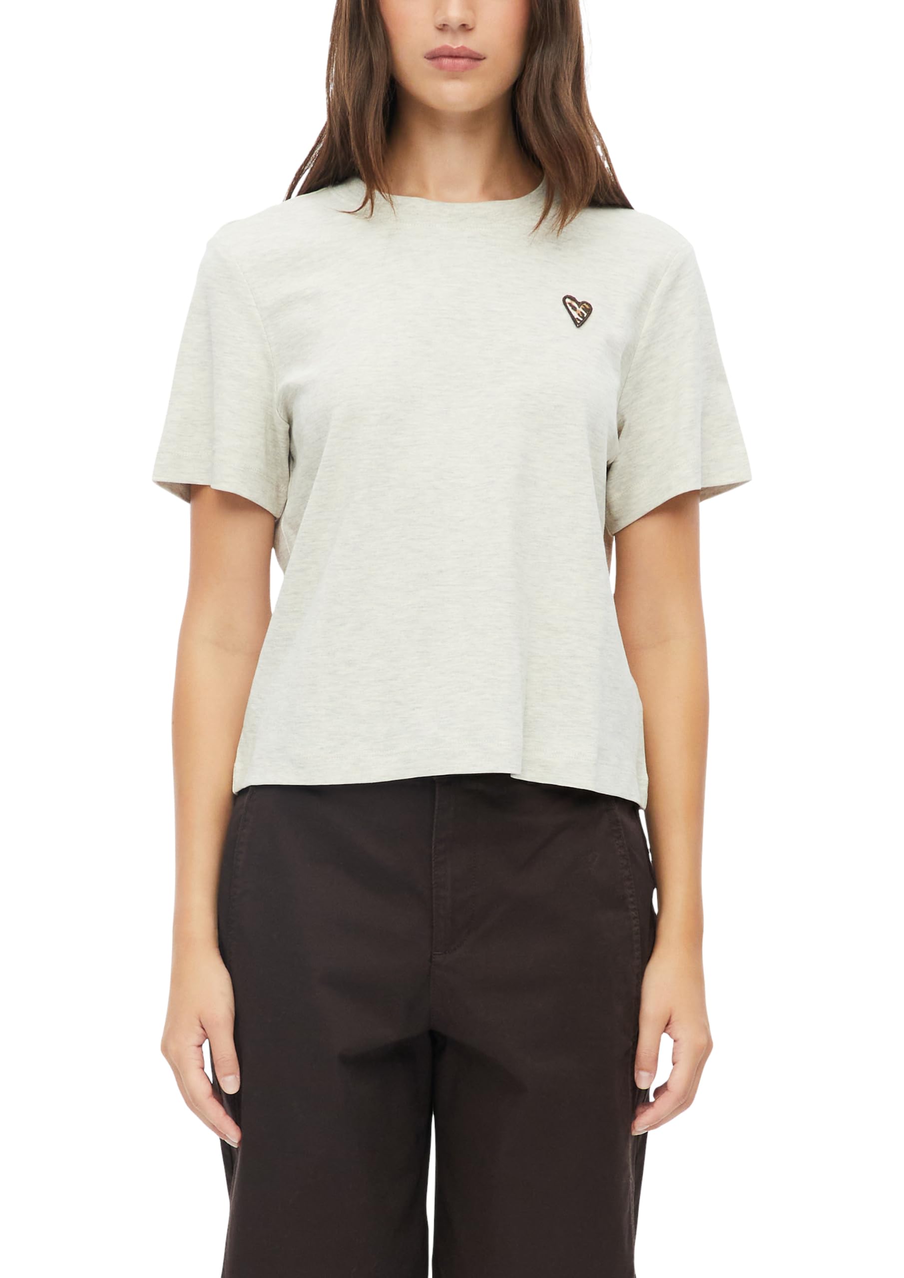 s.Oliver T-Shirt Leo-Herz Weiß mit Print