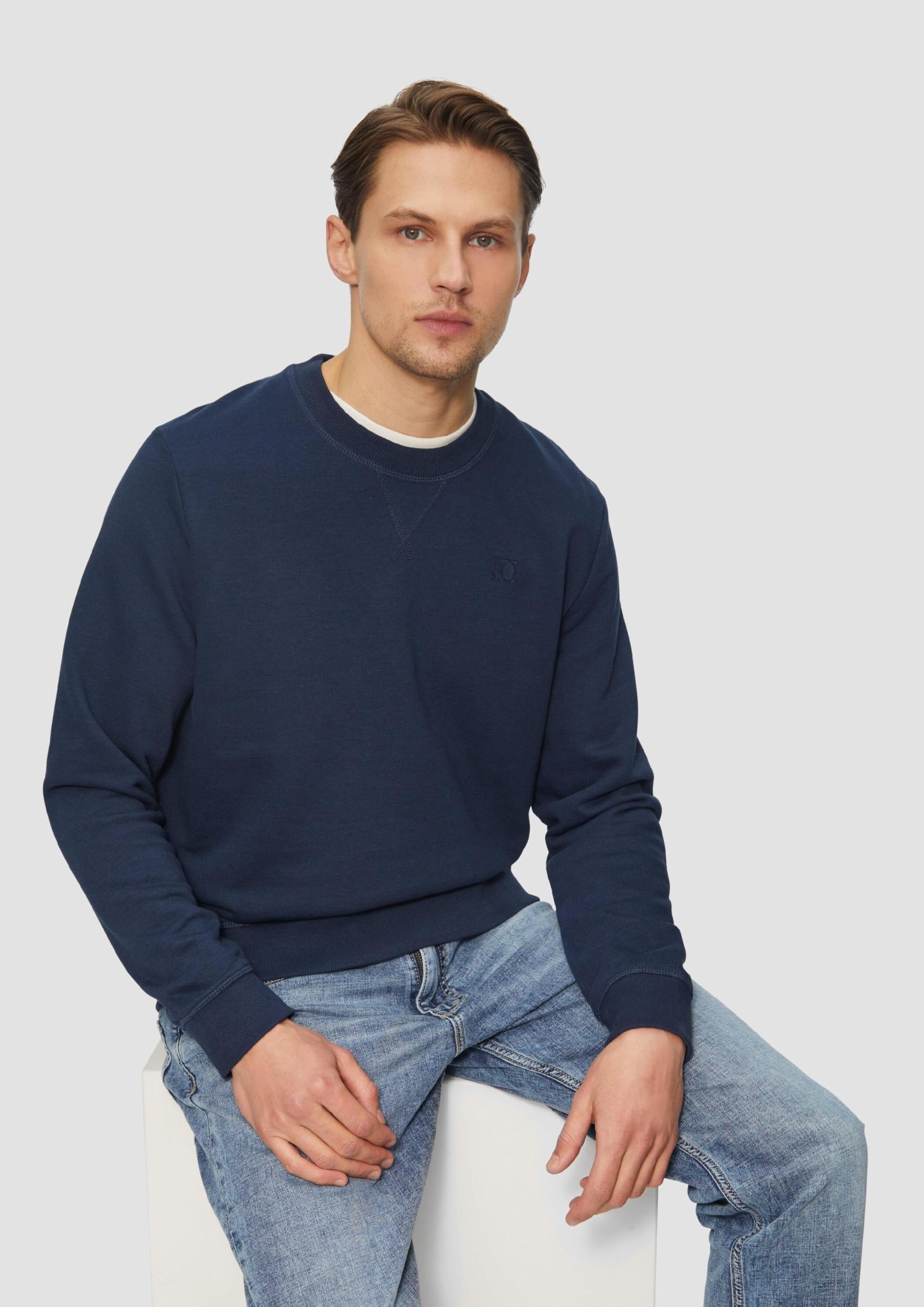 s.Oliver Crew Neck Sweatshirt Baumwollmix wollweiß M
