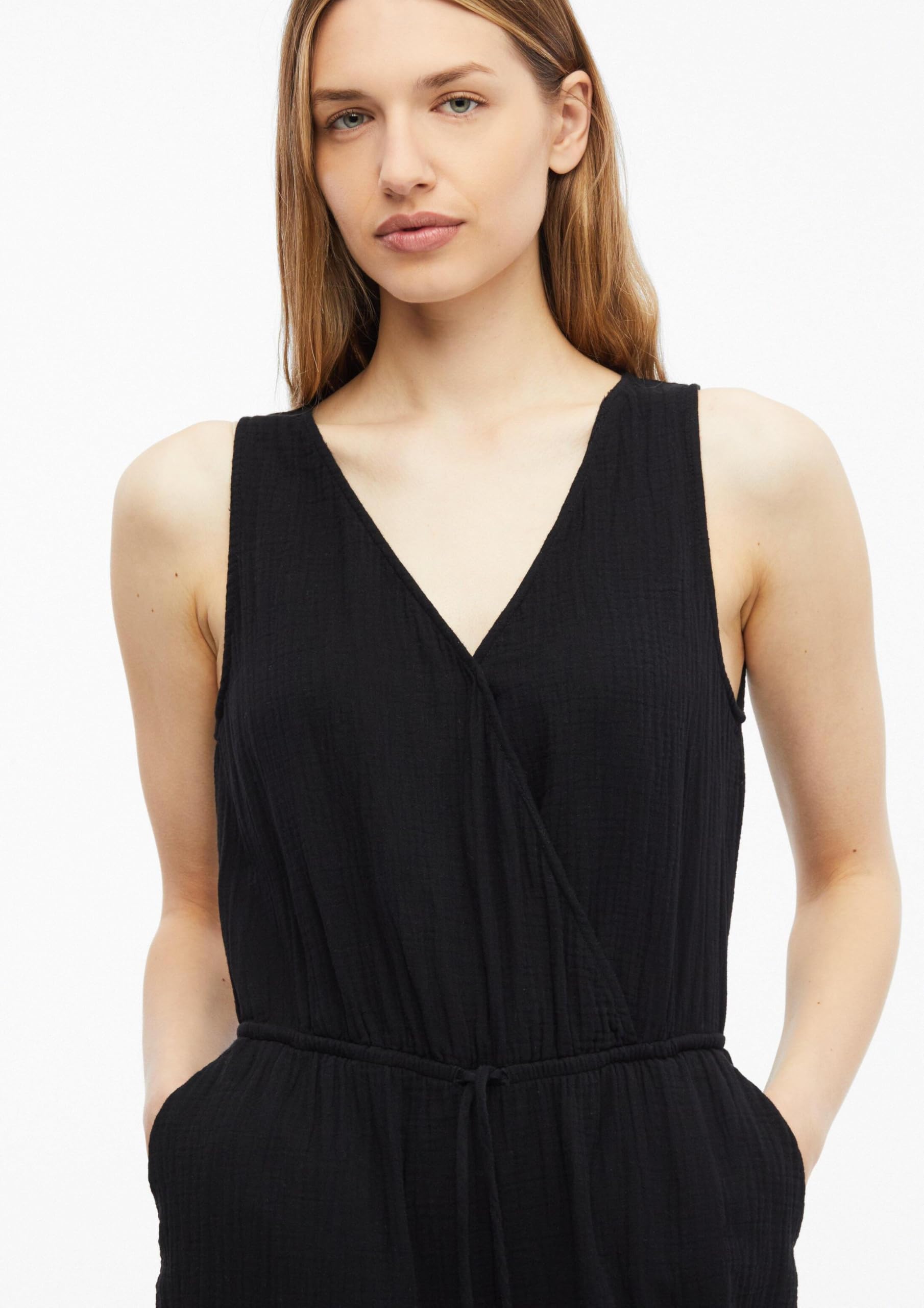s.Oliver RED LABEL Overall Musselin schwarz 1-teilig
