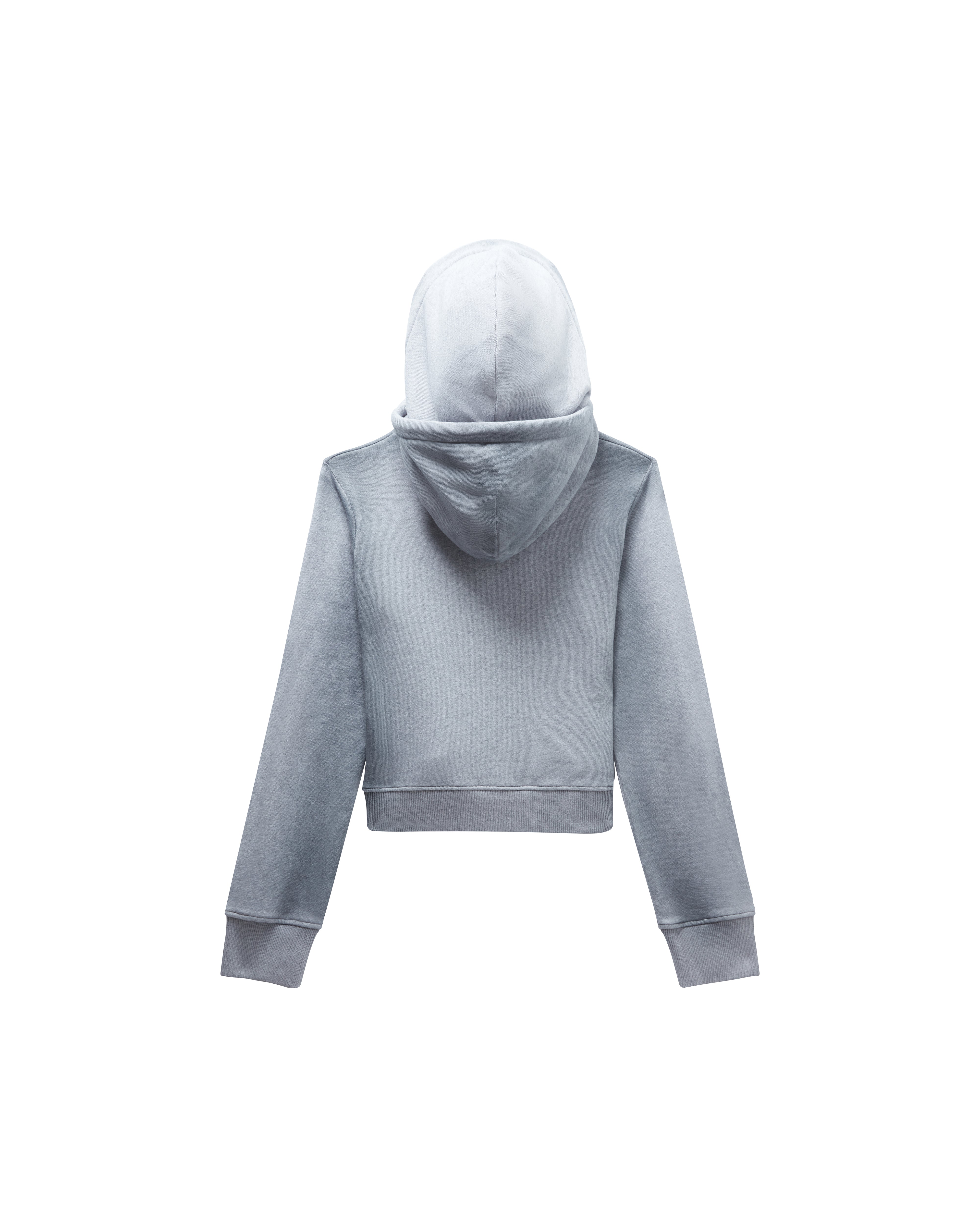 Mowalola Double D Hoodie Grey Hoodie Grau Cropped
