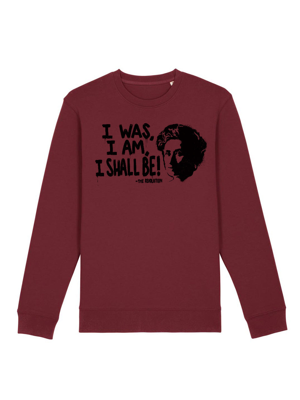 dna merch 161 Clothing Revolution Rundhalspullover Burgunderrot