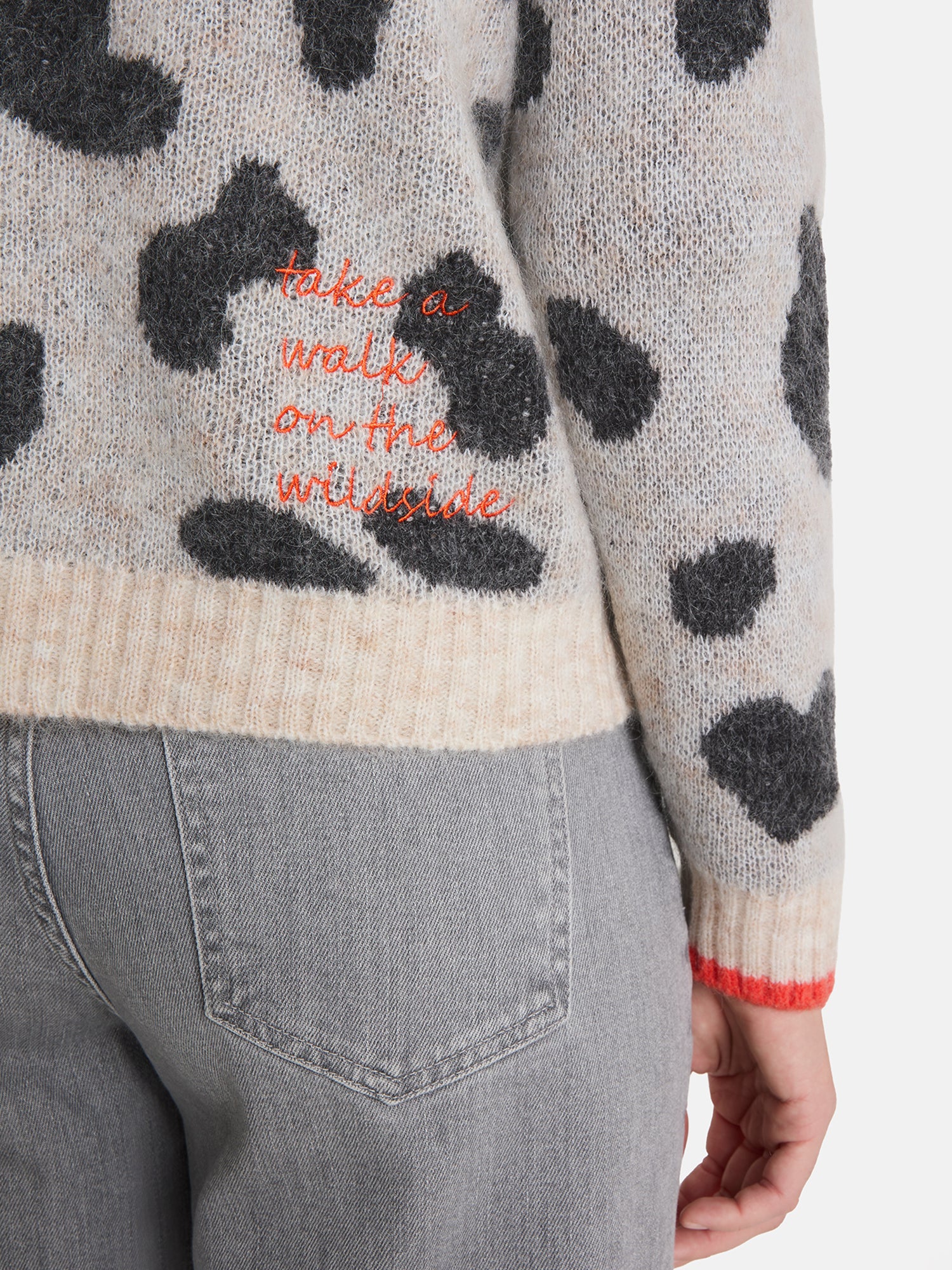 Lieblingsstück AnninaL Strickjacke beige Mohair Animal