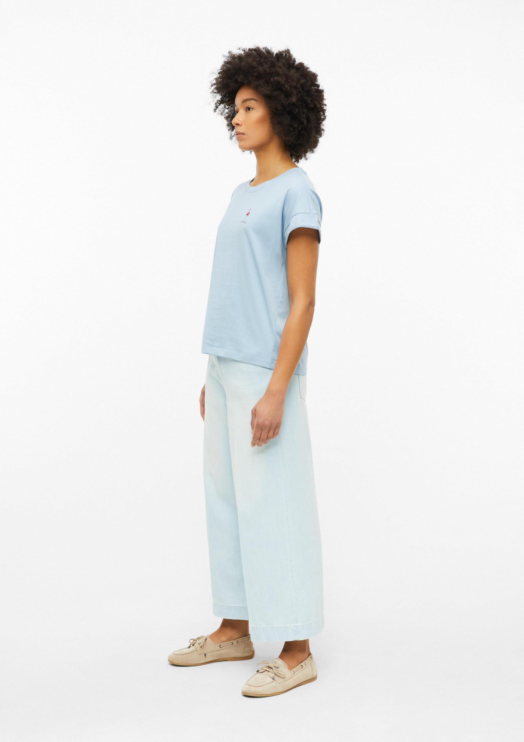 s.Oliver 2179403 Damen T-Shirt Frontprint weiß