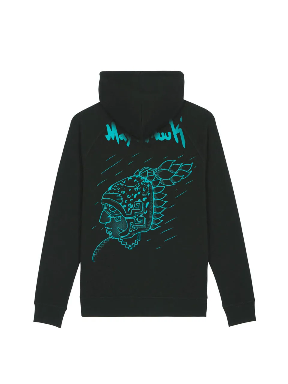 dna merch Maya-Widerstand 1517 Hoodie Schwarz Biobaumwolle