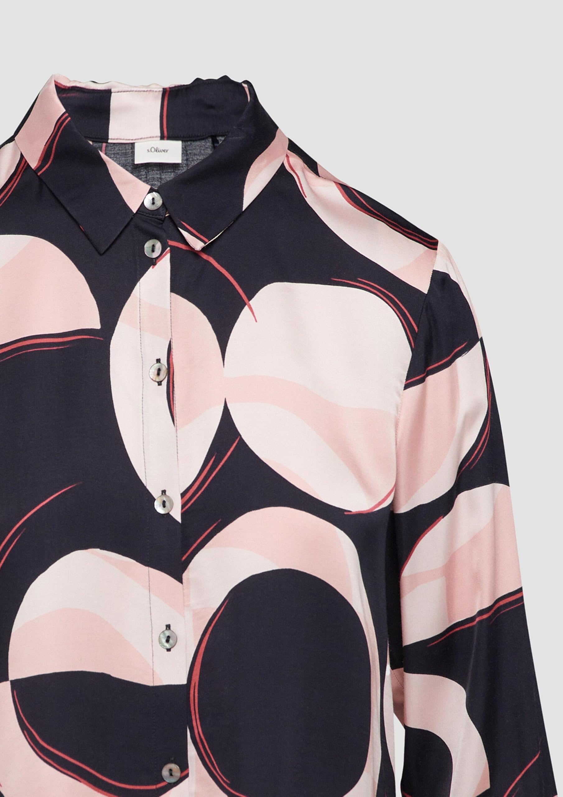 s.Oliver Junior Blusenshirt Smok-Detail Gr. 38 navy Volant
