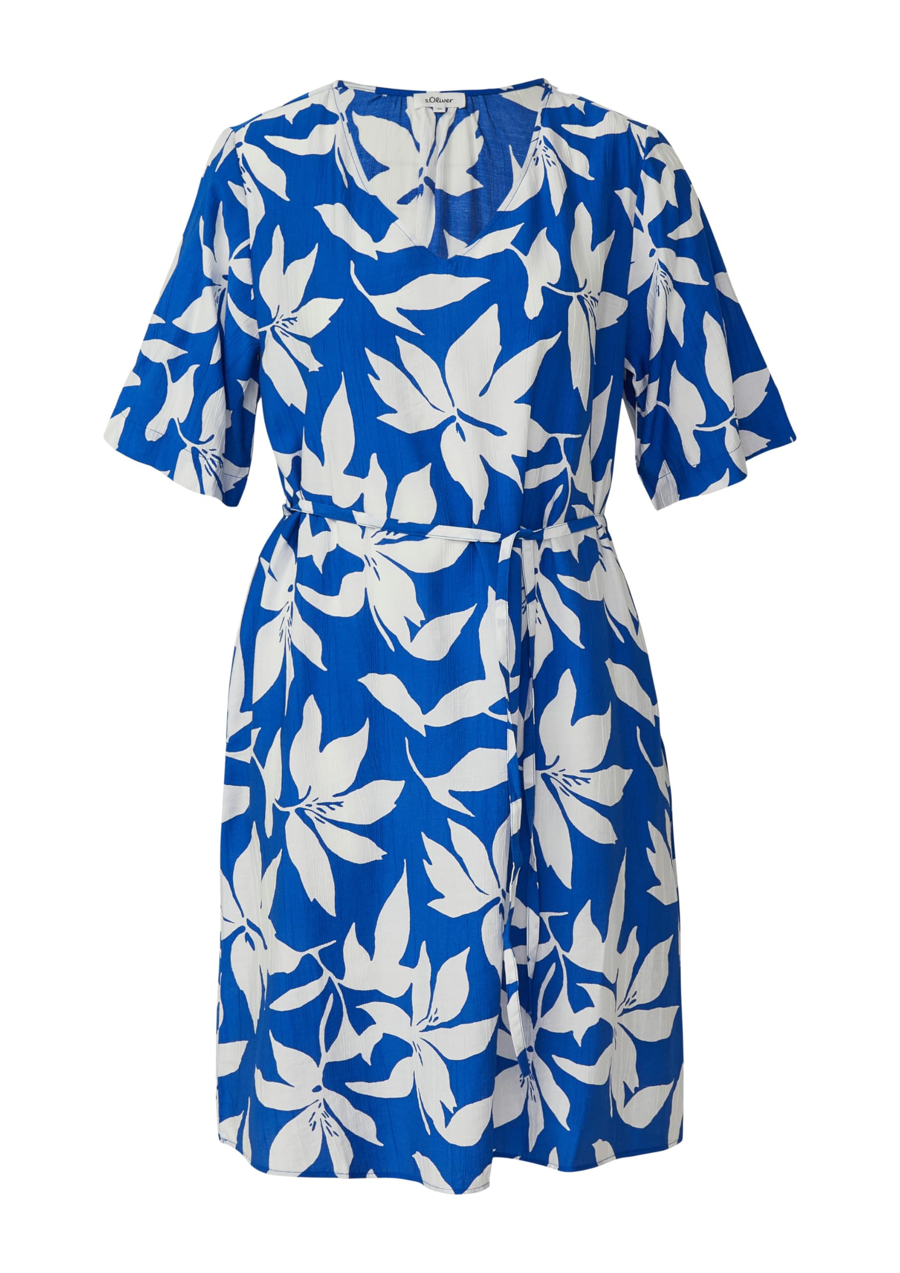 s.Oliver RED LABEL Kleid strukturiert Gürtel royalblau 40