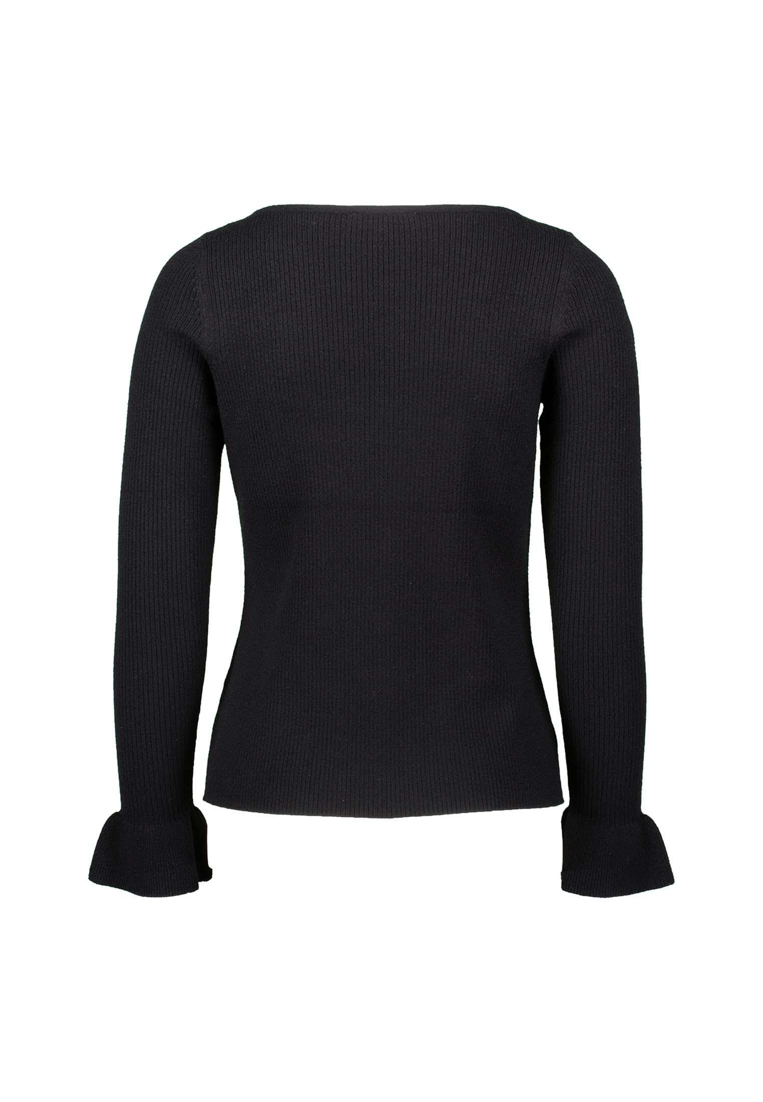 zero Pullover Volantärmel Gr.40 Black Beauty elegant