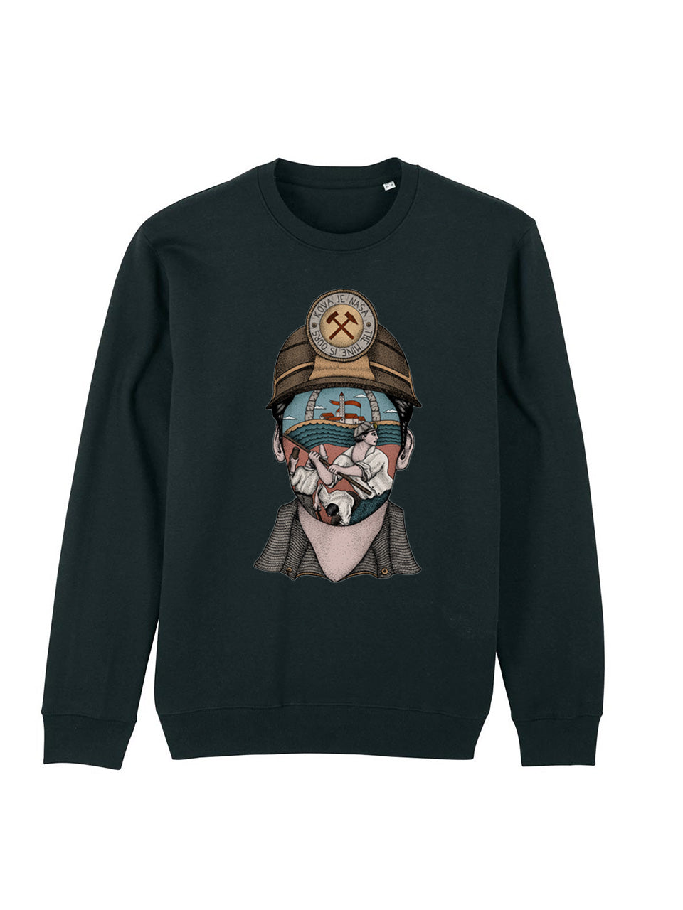 dna merch Working Class History Mine Gehört Uns Pullover Schwarz
