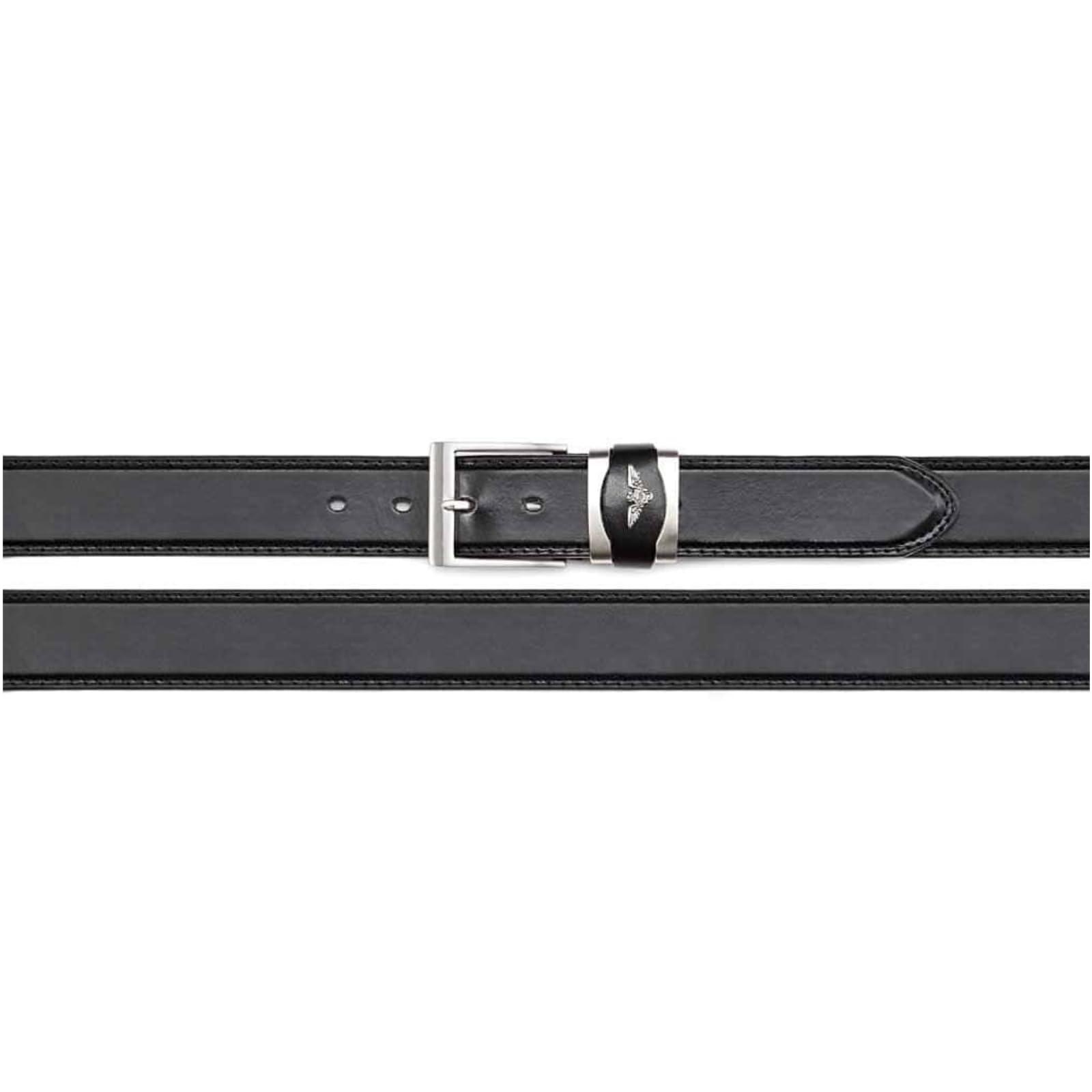 BEZLIT Herren Echtleder-Gürtel Schwarz 165 cm kürzbar