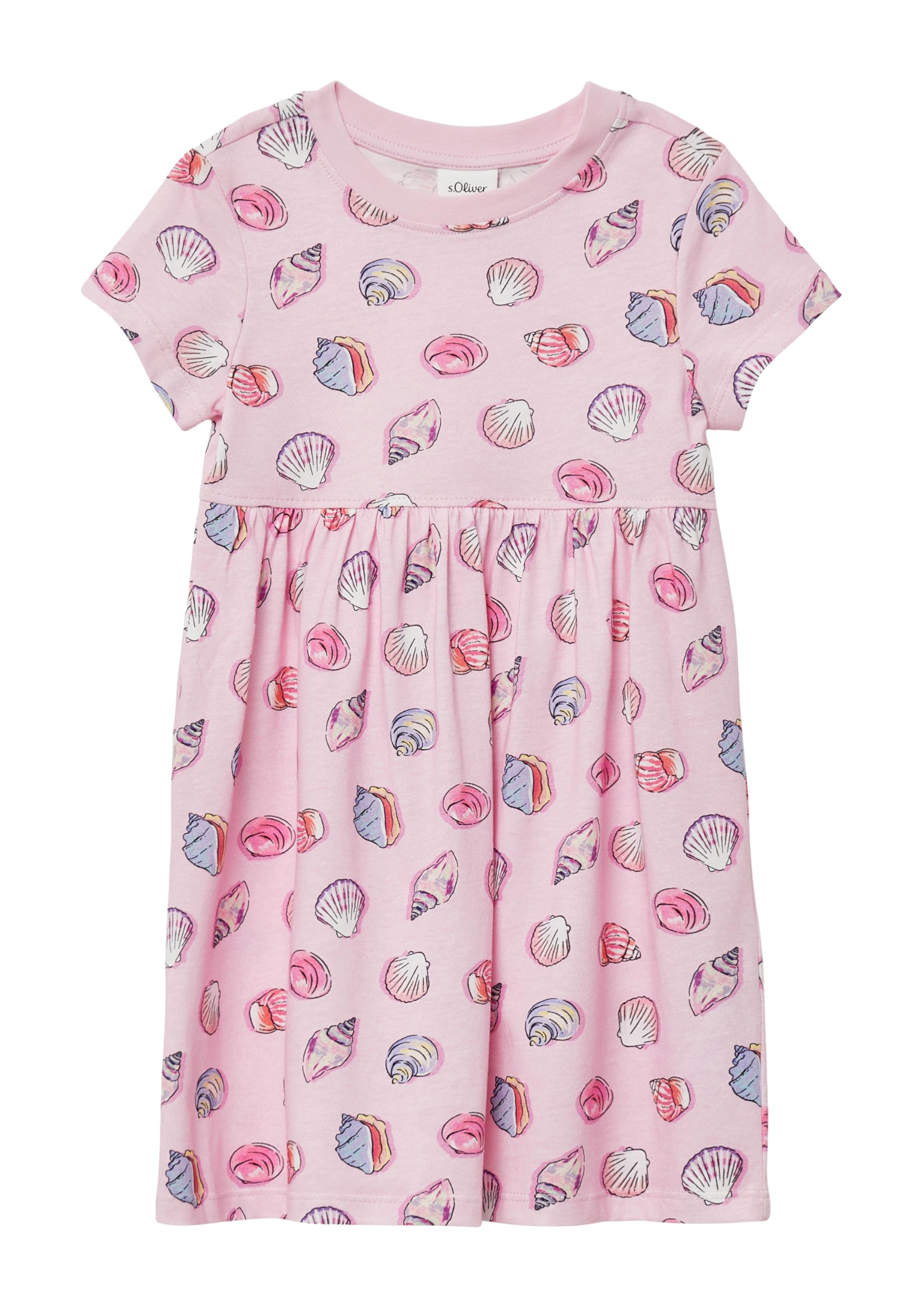 s.Oliver RED LABEL Jersey-Kleid A-Linie Print Gr.122 tiefblau