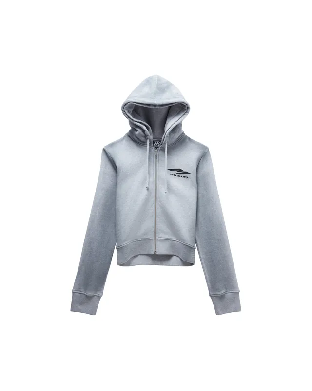 Mowalola Double D Hoodie Grey Hoodie Grau Cropped