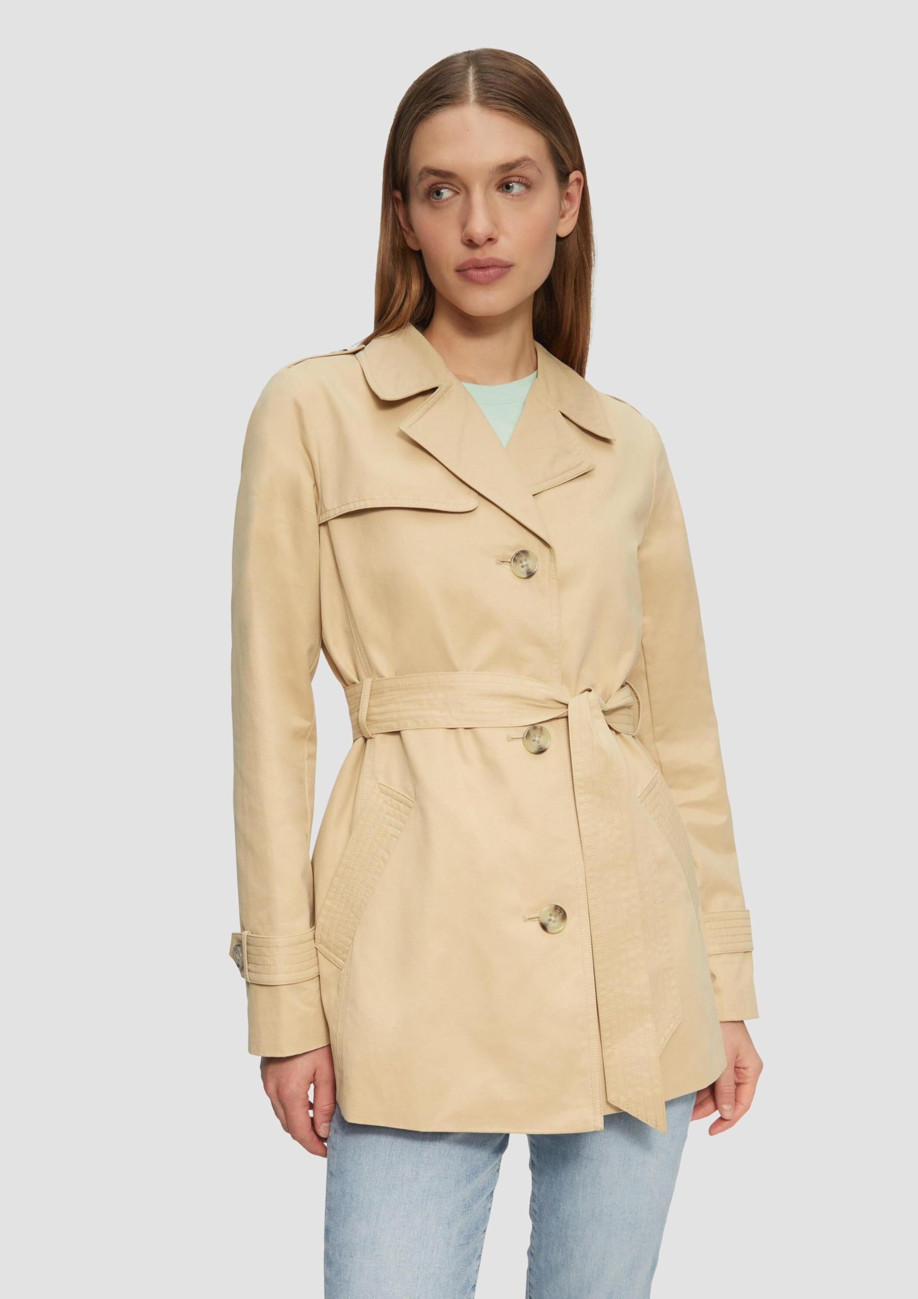 s.Oliver RED LABEL Trenchcoat kurz mit Gürtel 8404