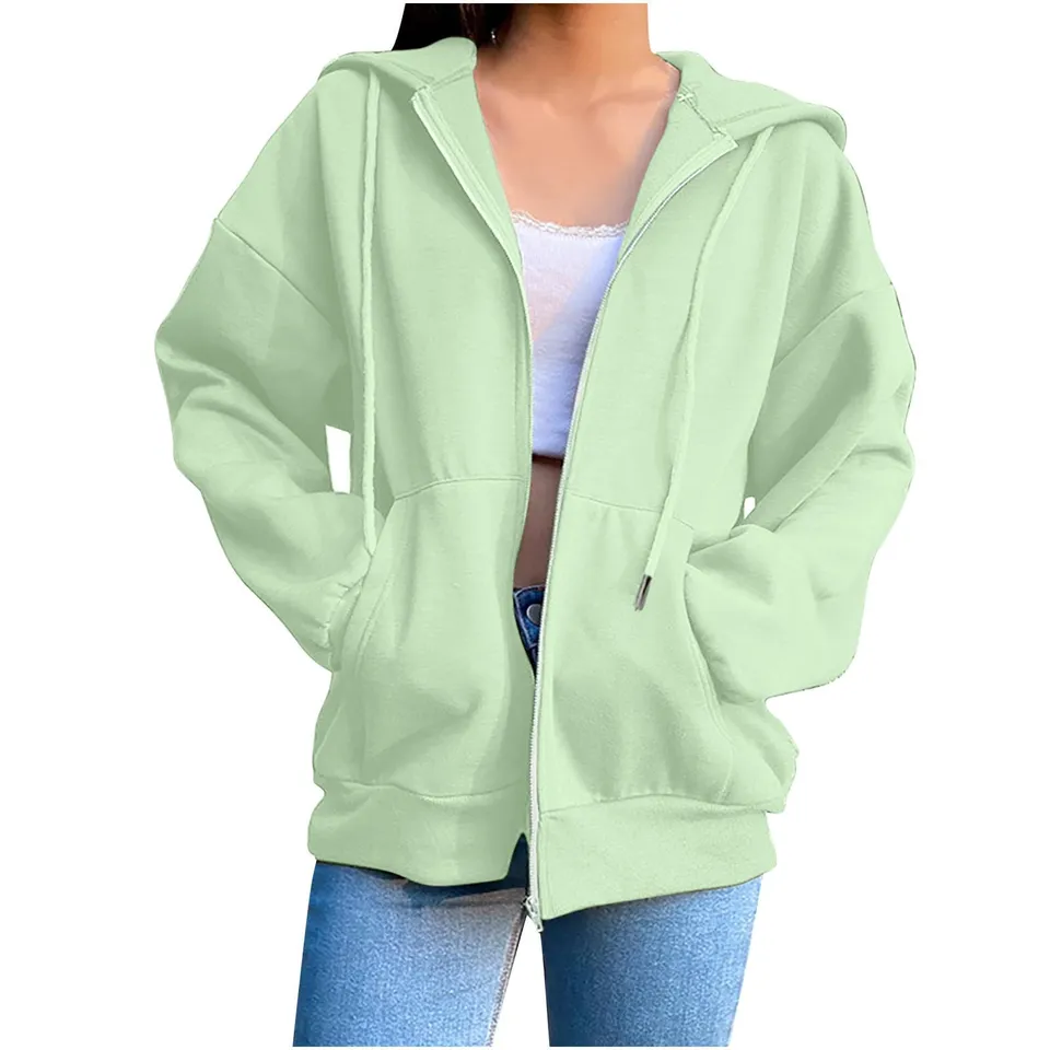 Singular AG Sweatjacke Hoodie hellgrün Full-Zip