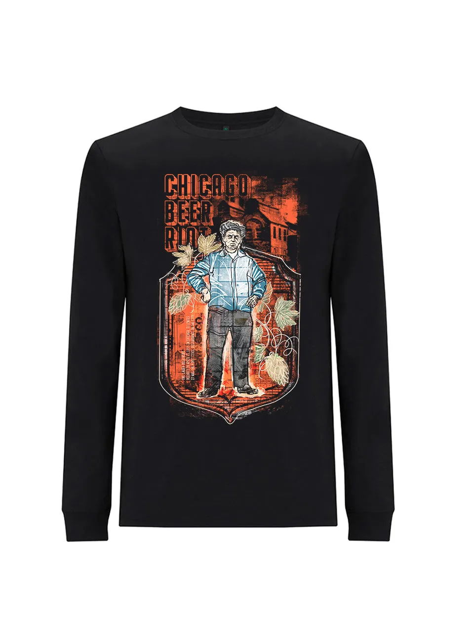 dna merch Chicago Lager Beer Riot Langarmshirt Geschichte