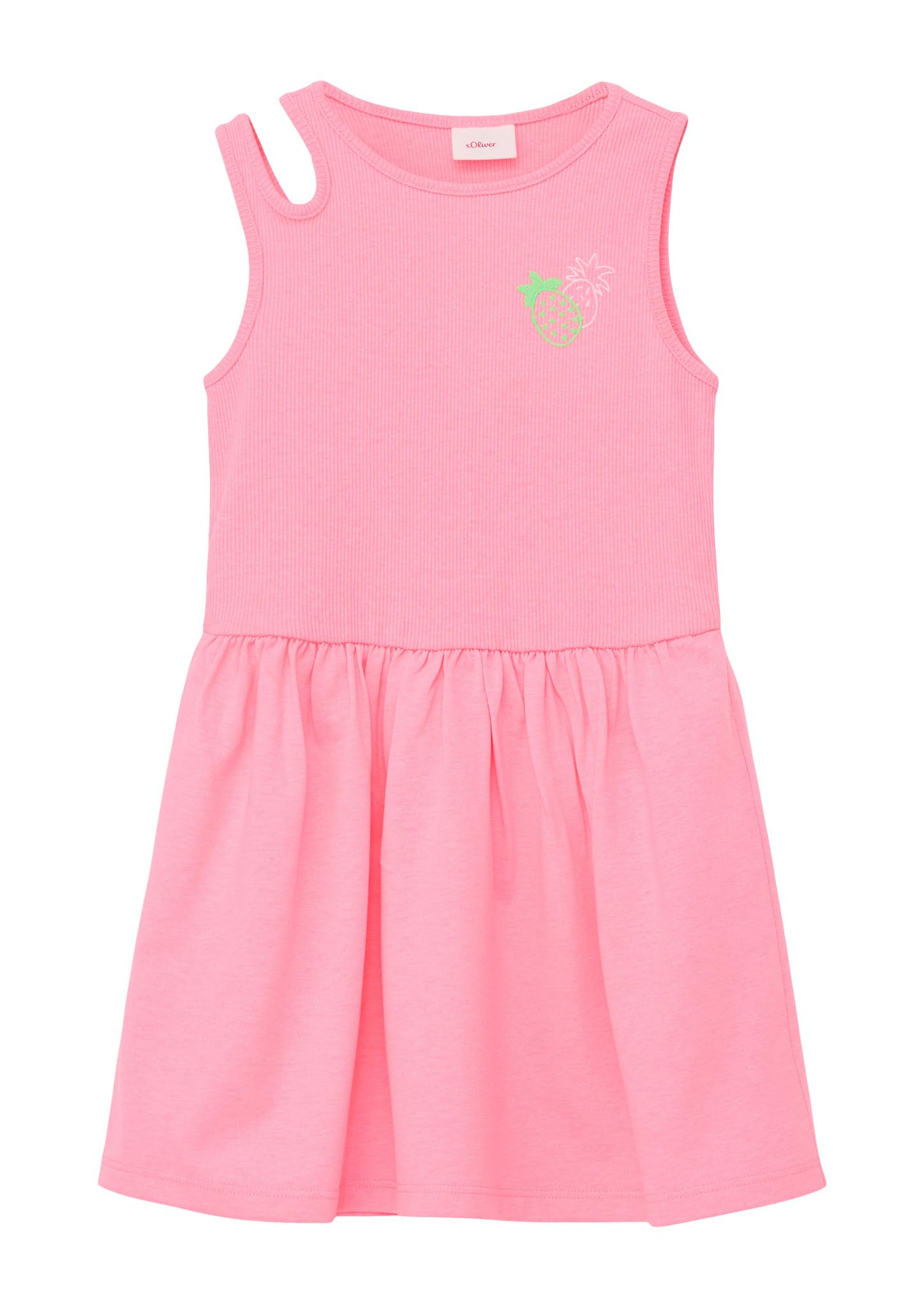 s.Oliver Junior Kleid ärmellos Ripp 92 limettengrün Cut-Outs
