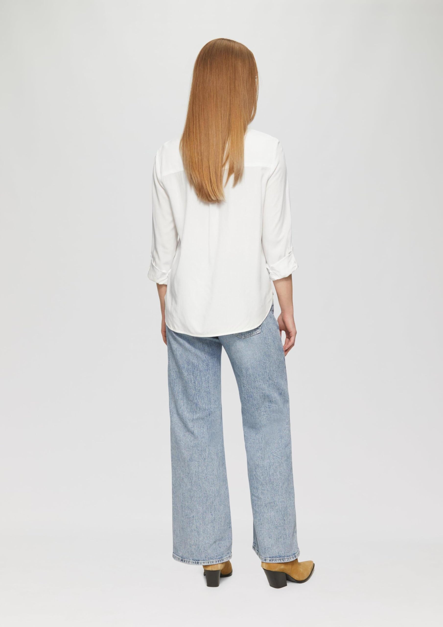 s.Oliver QS Viskosebluse Turn-up Taschen Gr. 40