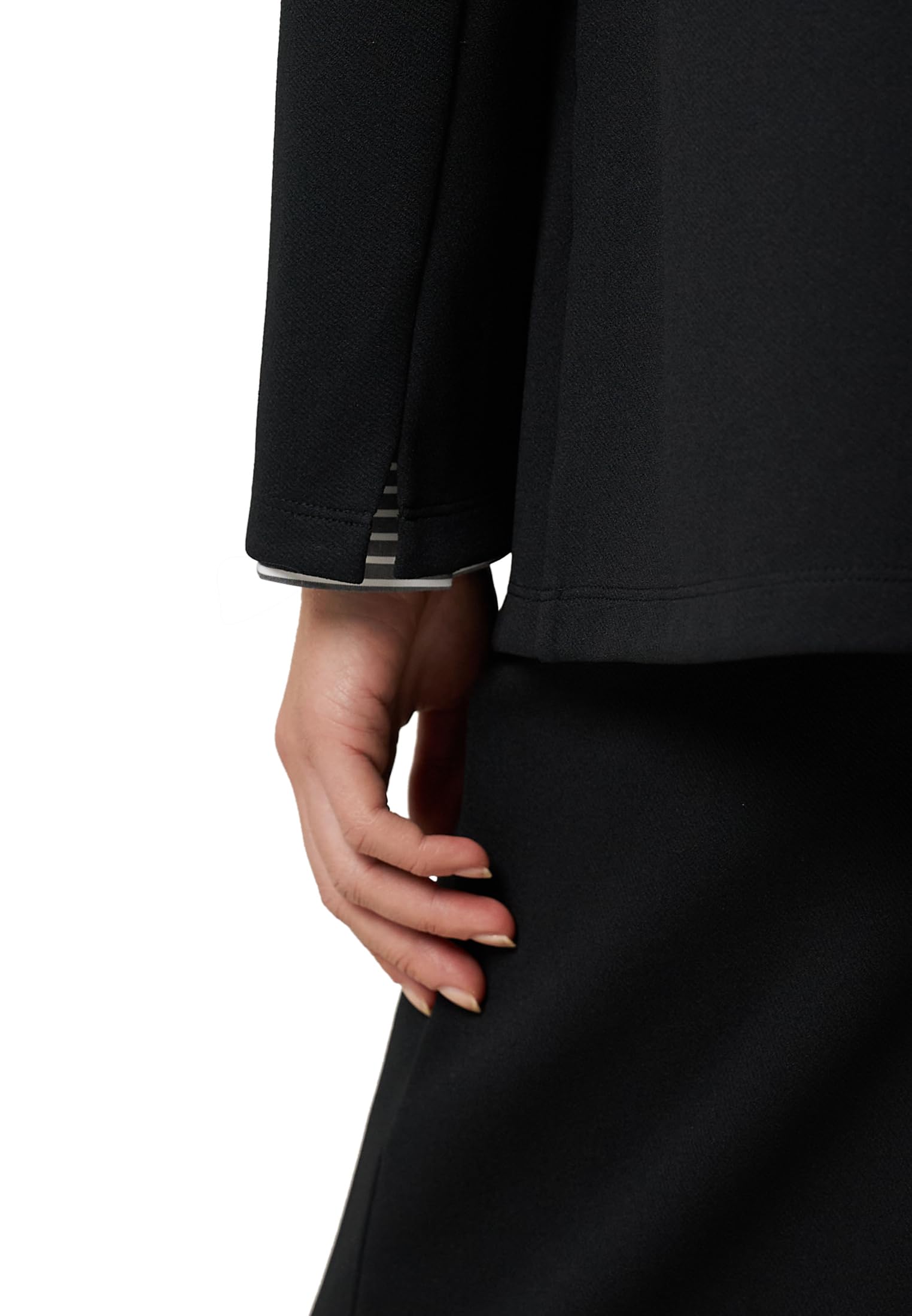 zero Longblazer offener Style Blazer Black Beauty Gr.40