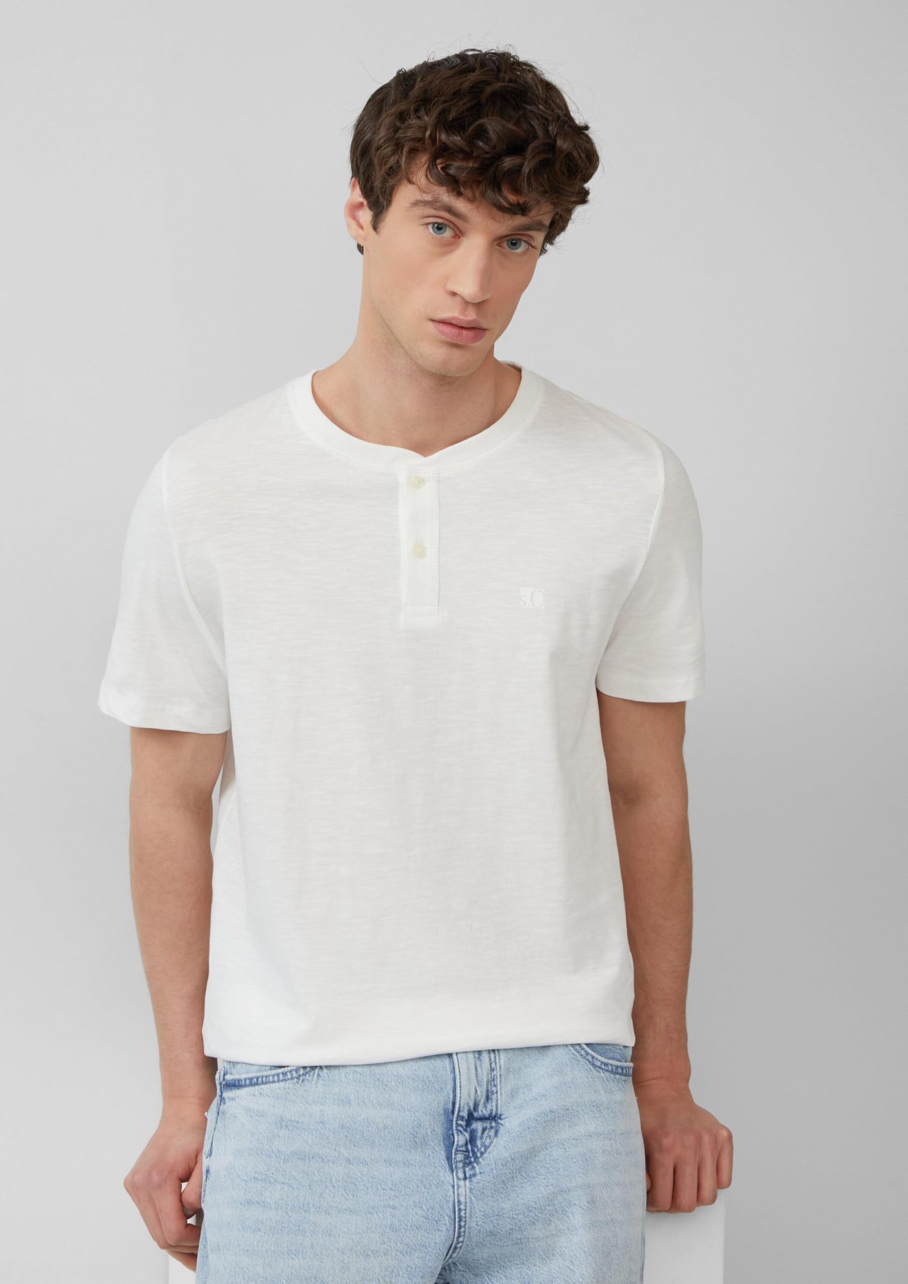 s.Oliver Henley-Shirt Flammgarn Knopfleiste